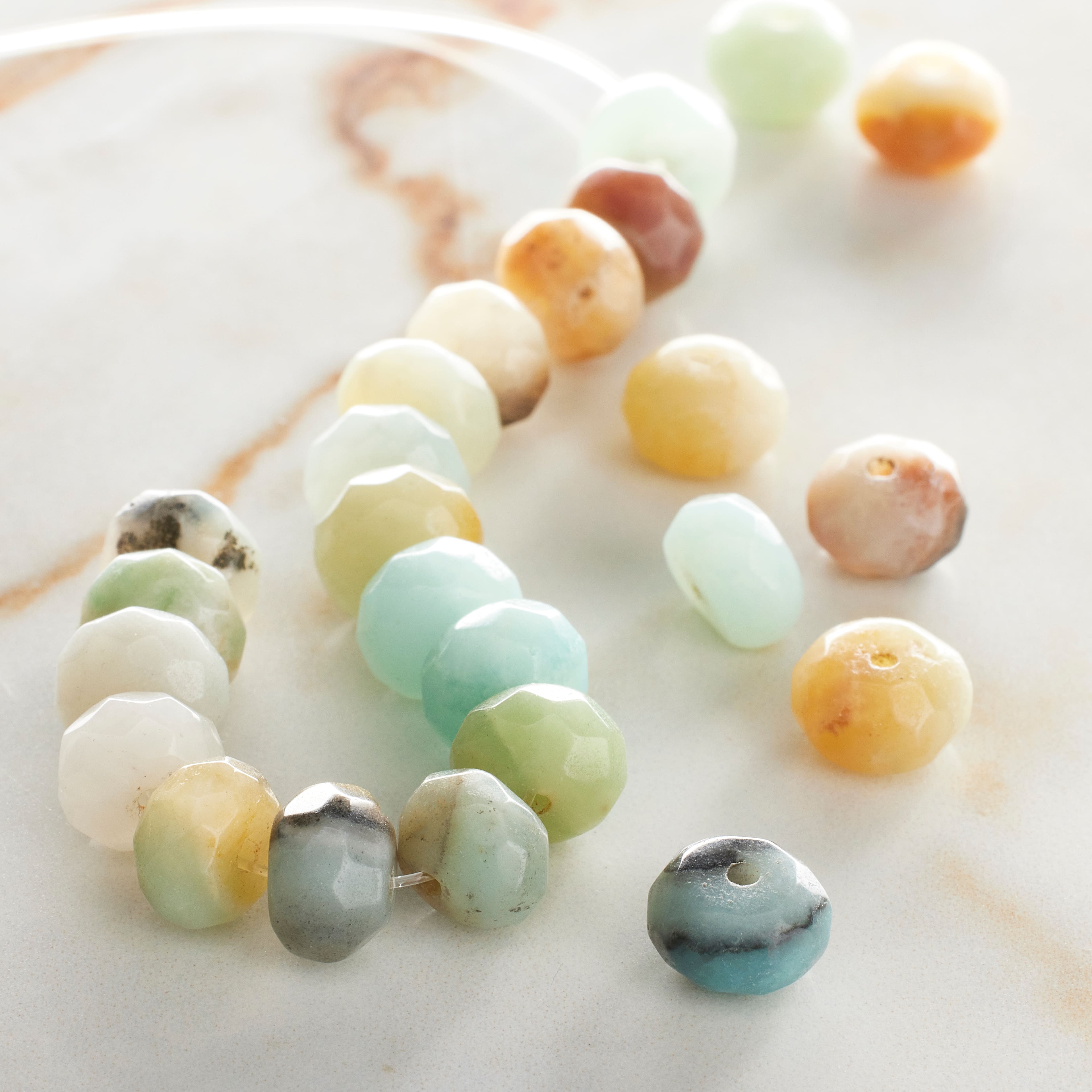 Amazonite Rondelle Beads, 8mm by Bead Landing™