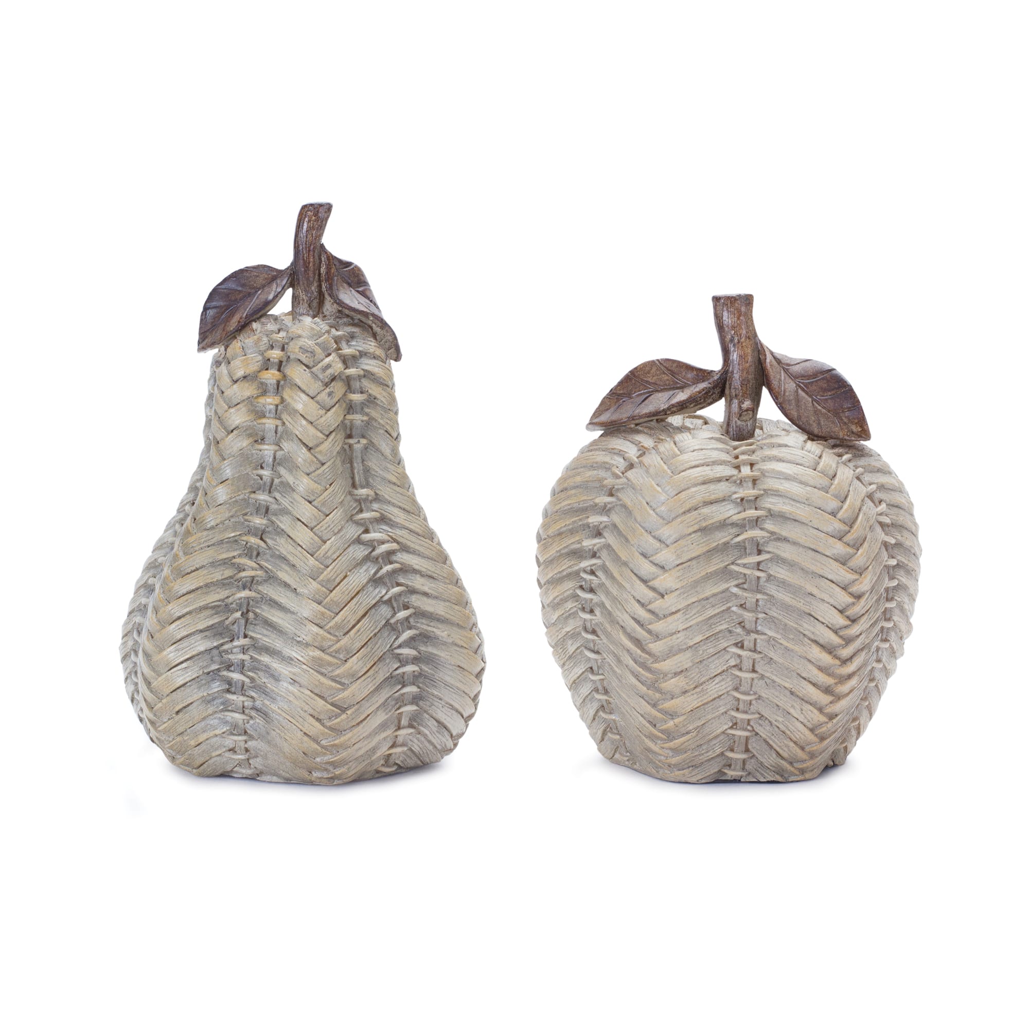 Wicker Apple & Pear Décor Set