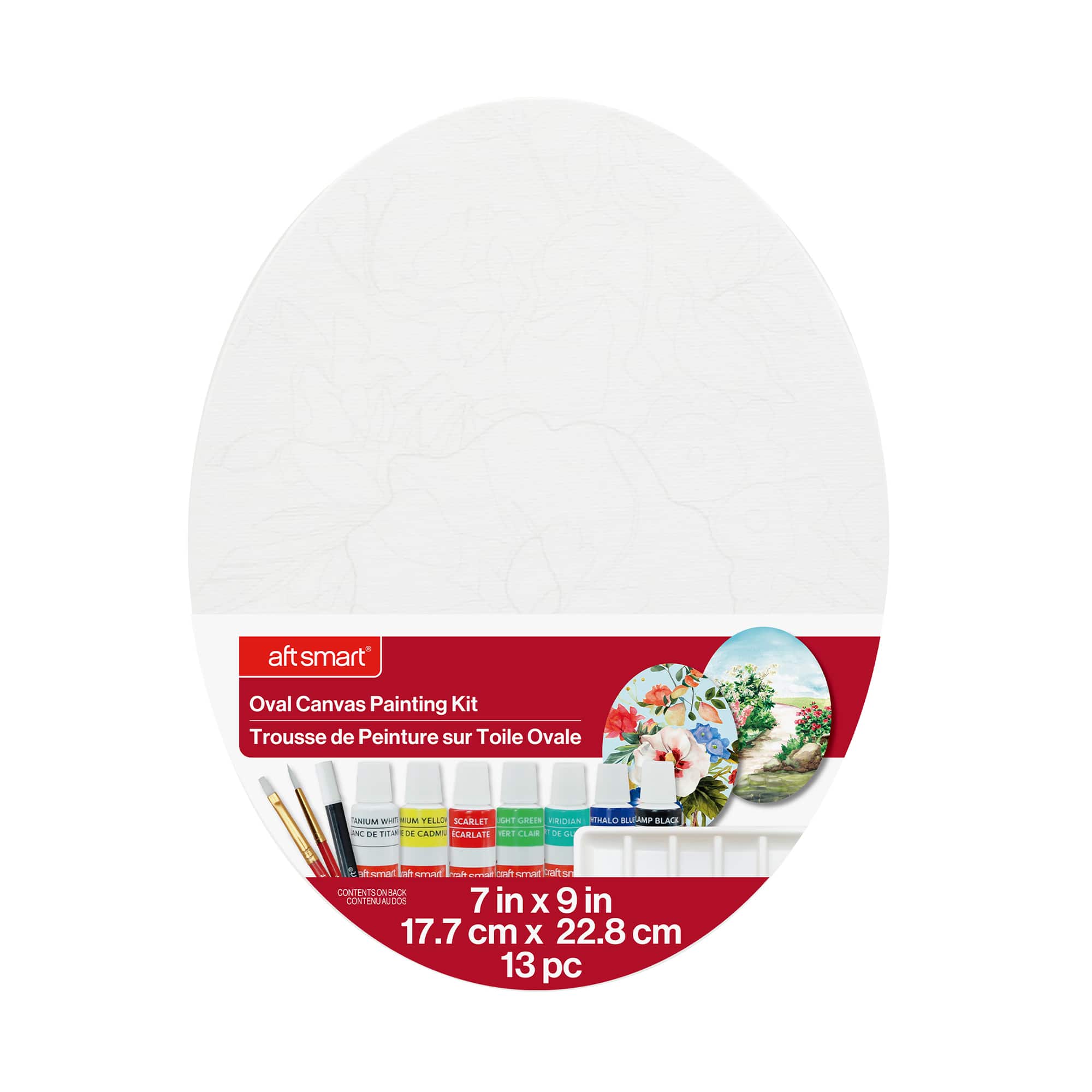 Floral Oval Canvas Painting Kit by Craft Smart®
