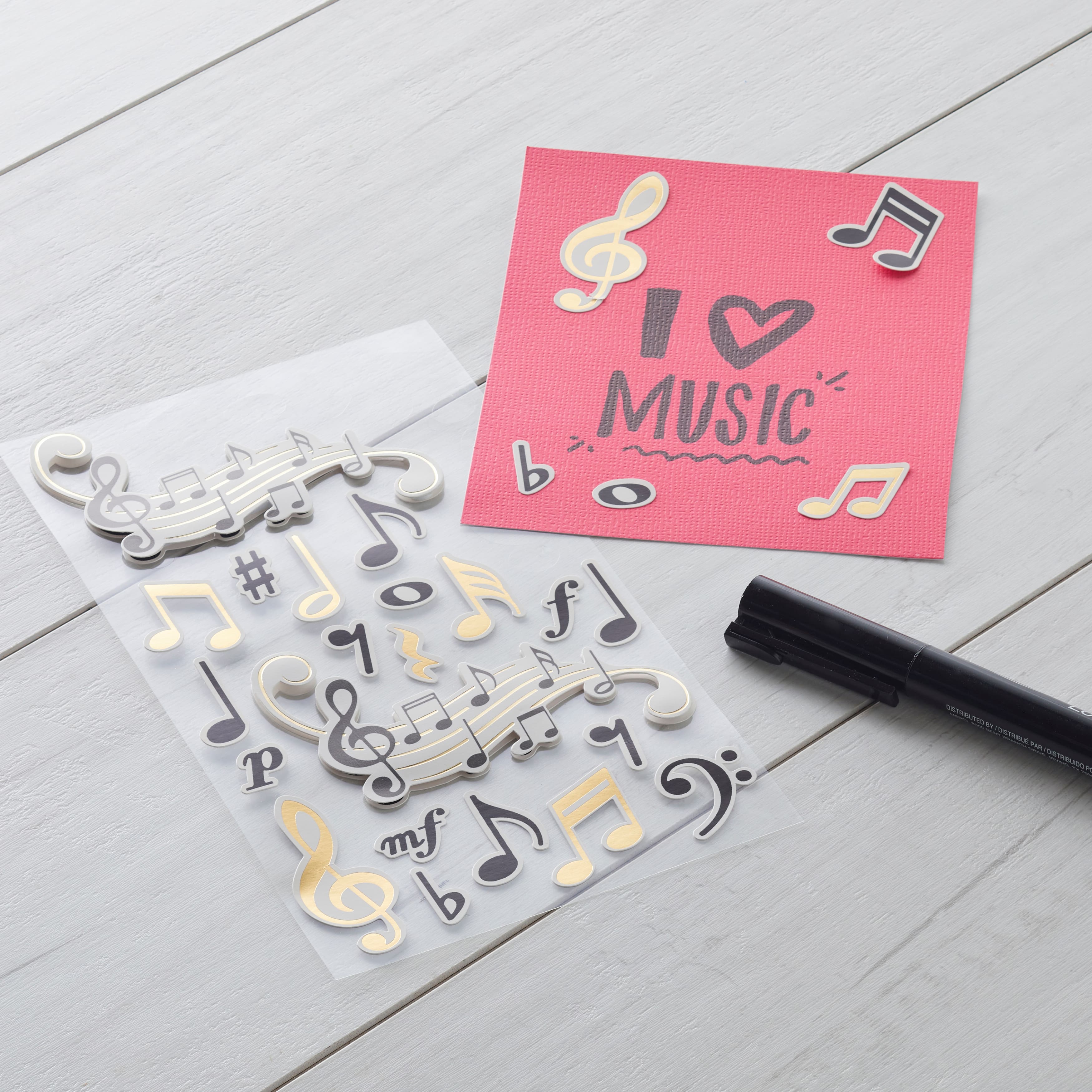 Music Dimensional Stickers by Recollections™