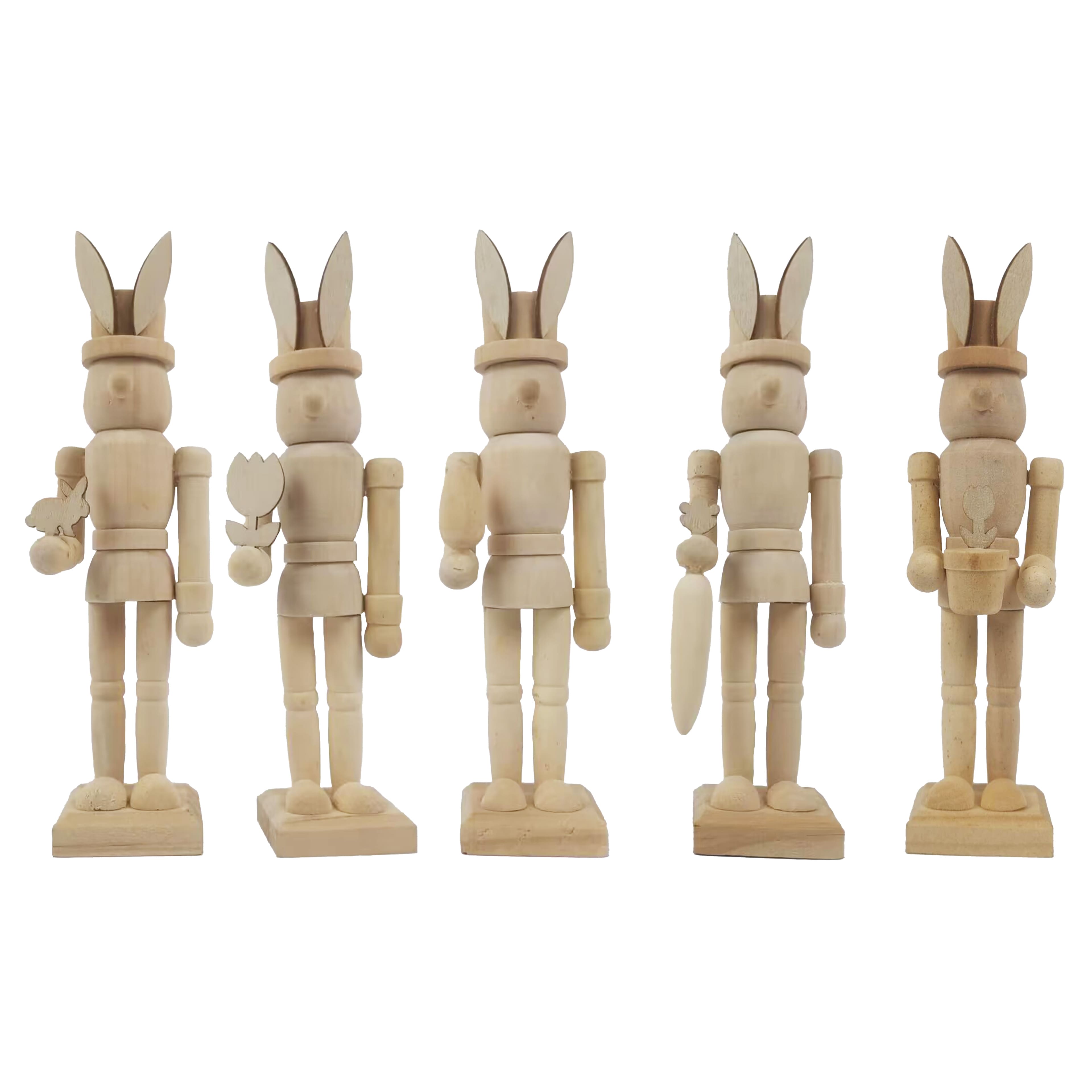 6" Easter Icon DIY Wood Bunny Nutcracker Set by Make Market®