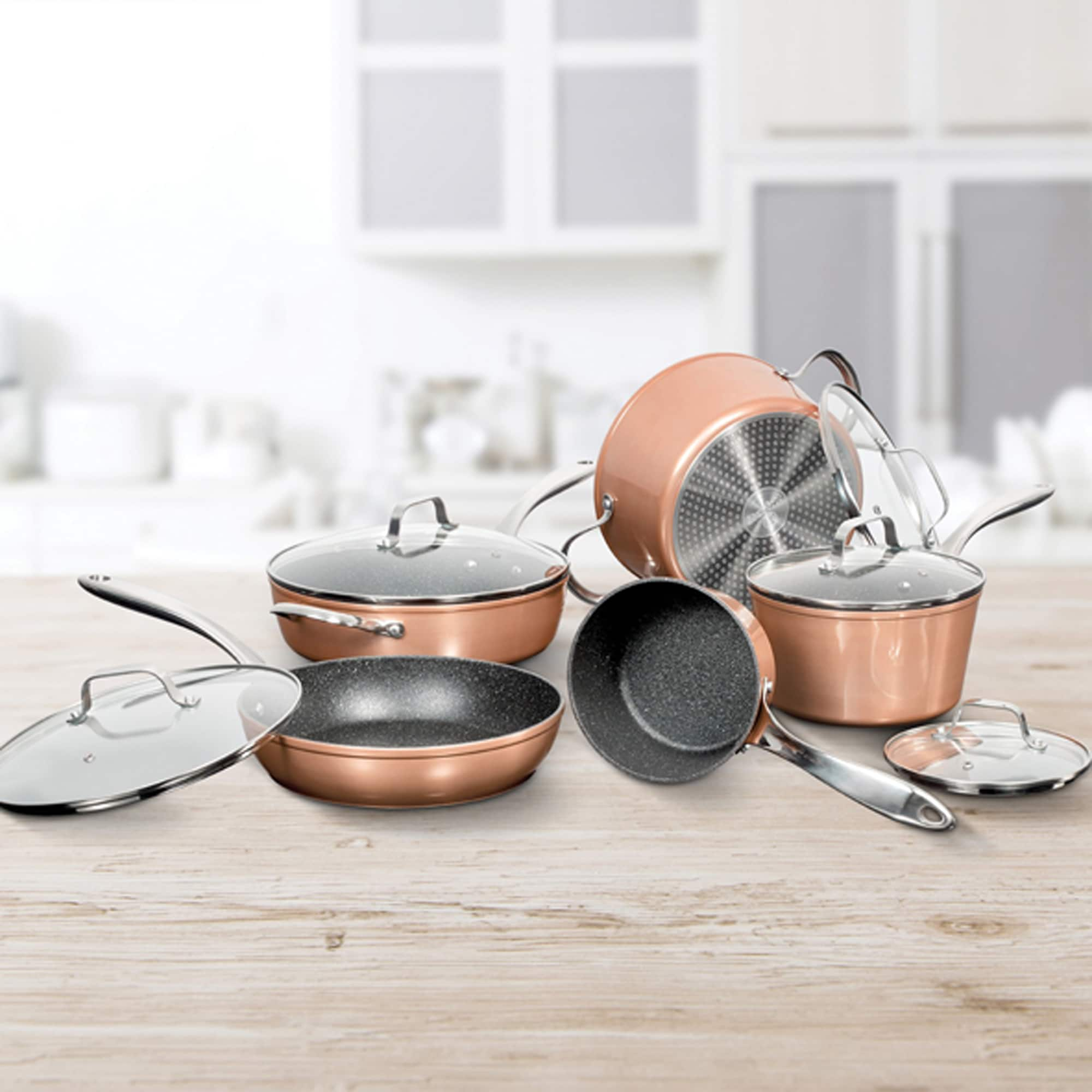 The Rock by Starfrit 10 Piece Copper Cookware Set