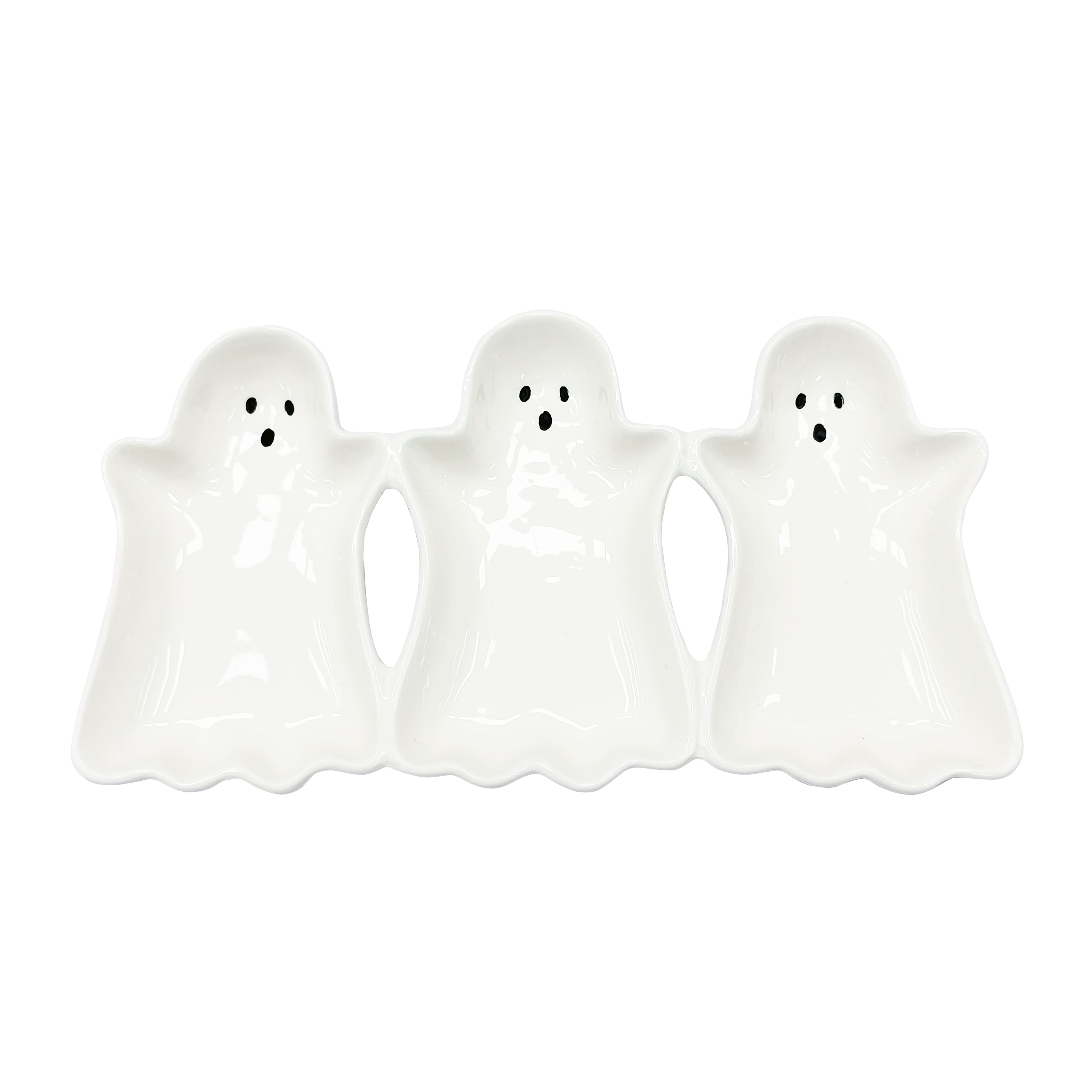 13&#x22; White Ghosts Plate by Makery&#x2122;