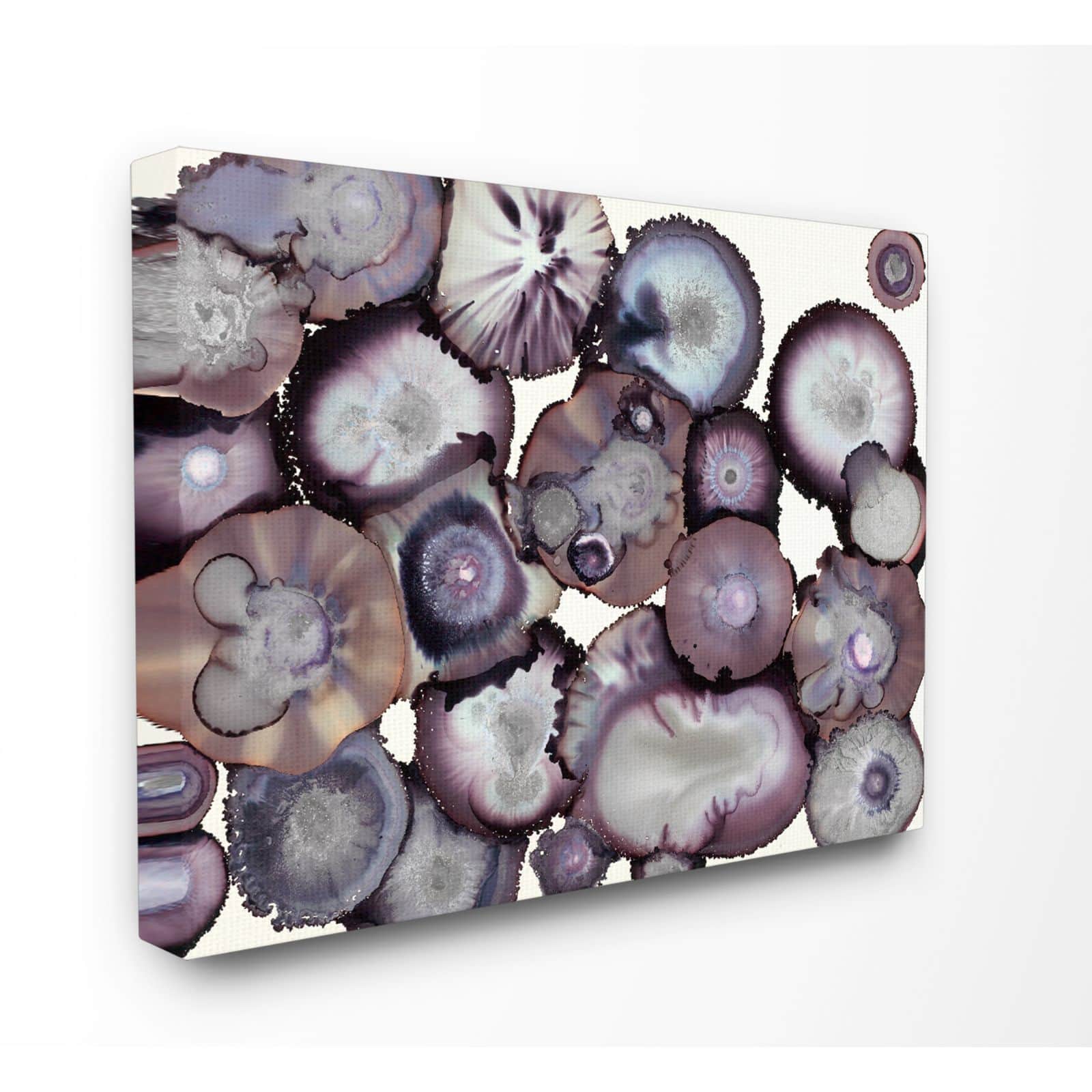 Stupell Industries Gray &#x26; Purple Abstract Geode Wall Art