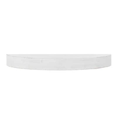 Small White Round Wood Floating Wall Shelf | Michaels