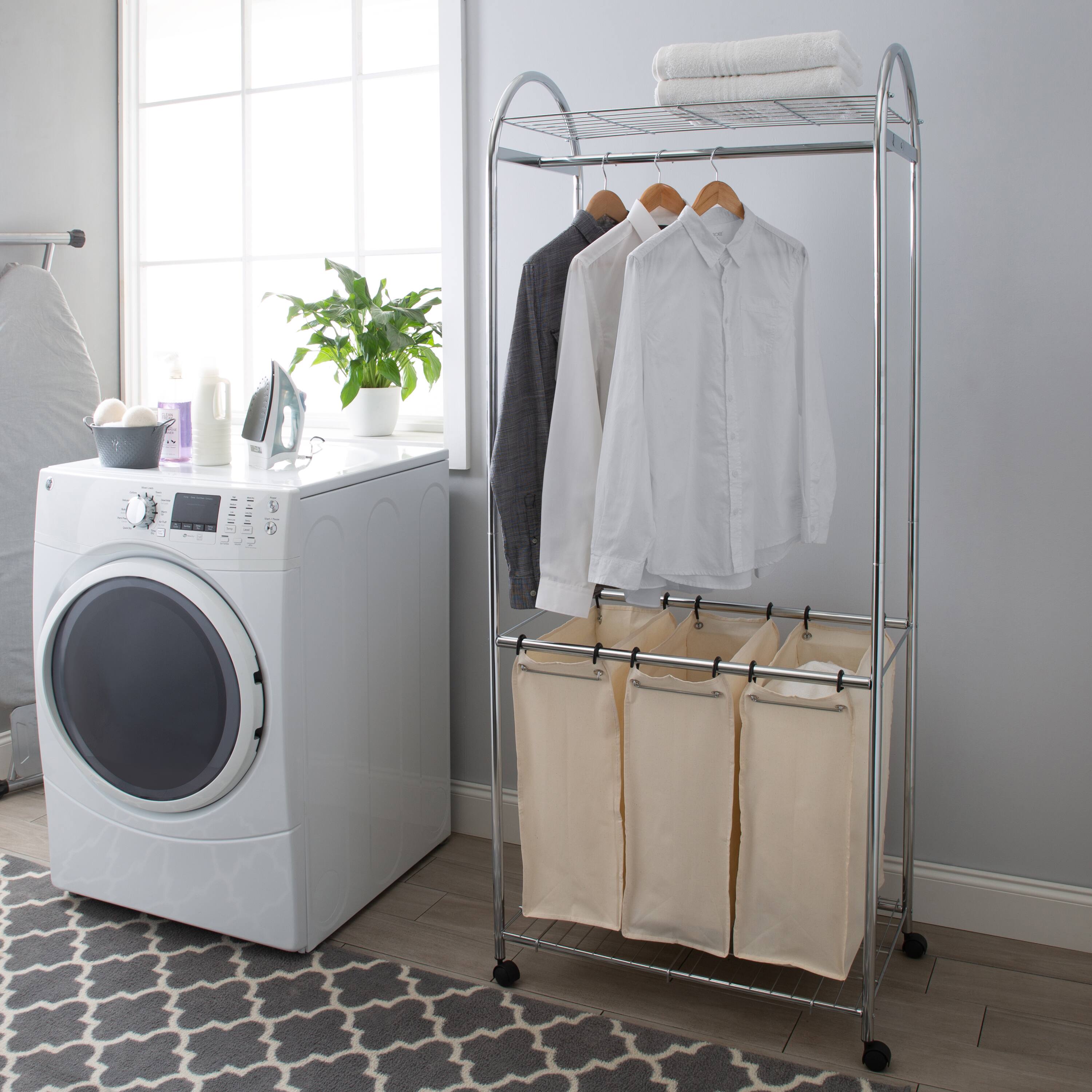 Organize It All Laundry Sorter With Canvas Bags