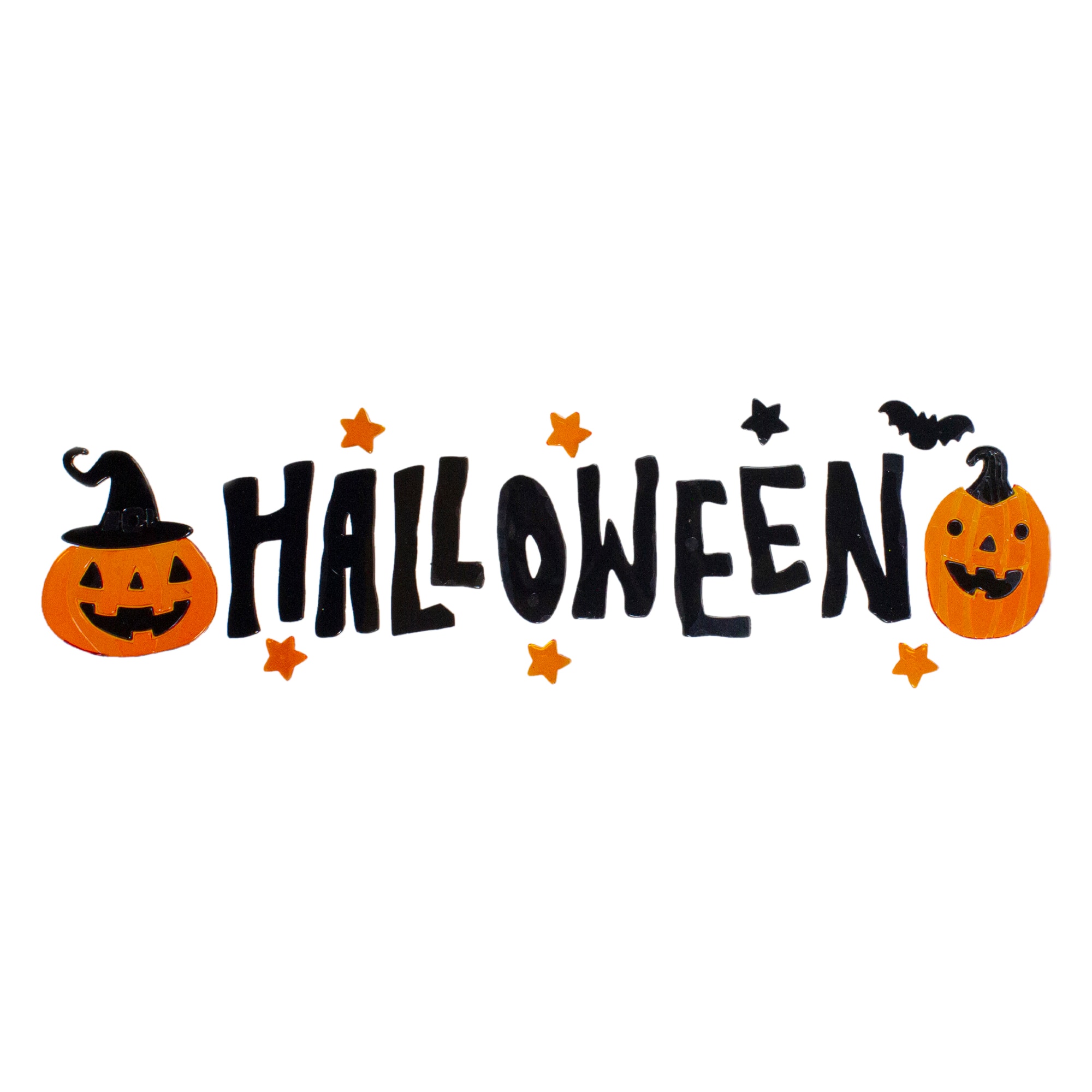 Black &#x26; Orange Halloween Gel Window Clings