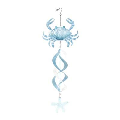 32" Blue Swirl Wind Spinner Metal Crab & Starfish Windchime By Ivory And Iris | Michaels®