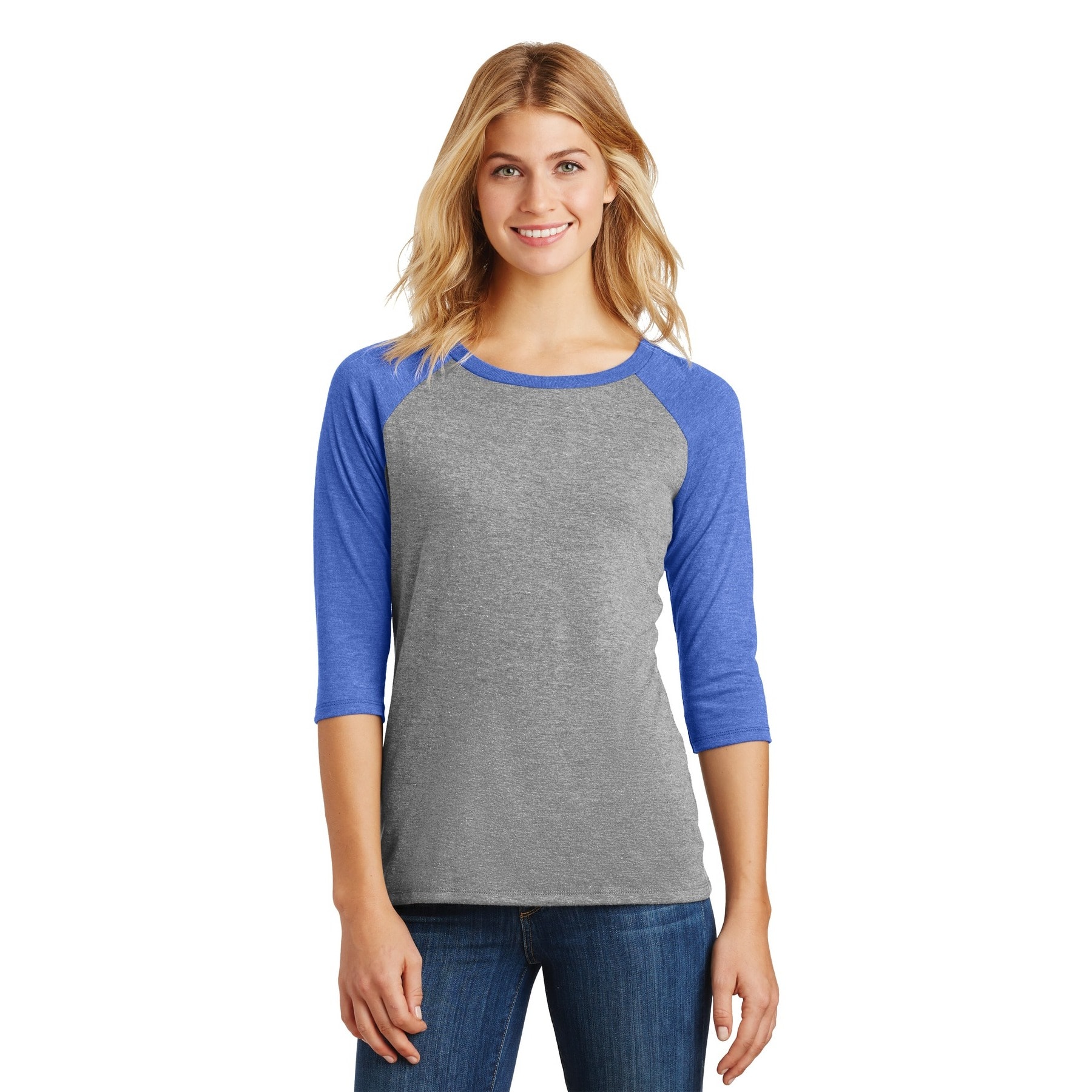 District&#xAE; Women&#x27;s Perfect Tri&#xAE; 3/4-Sleeve Raglan Adult T-Shirt