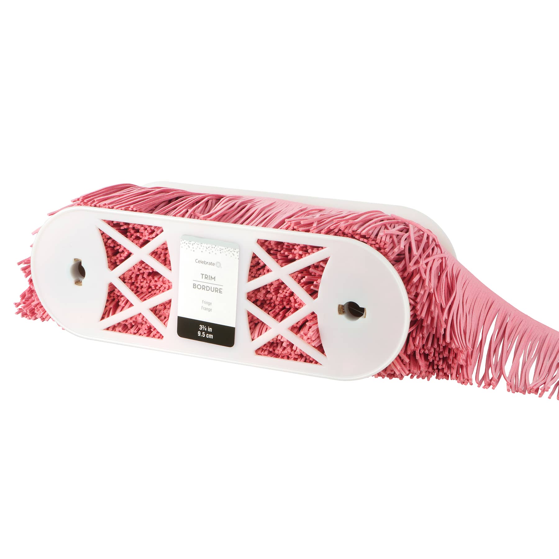 3 3/4&#x22; Pink Flocked Fringe Trim by Celebrate It&#xAE;