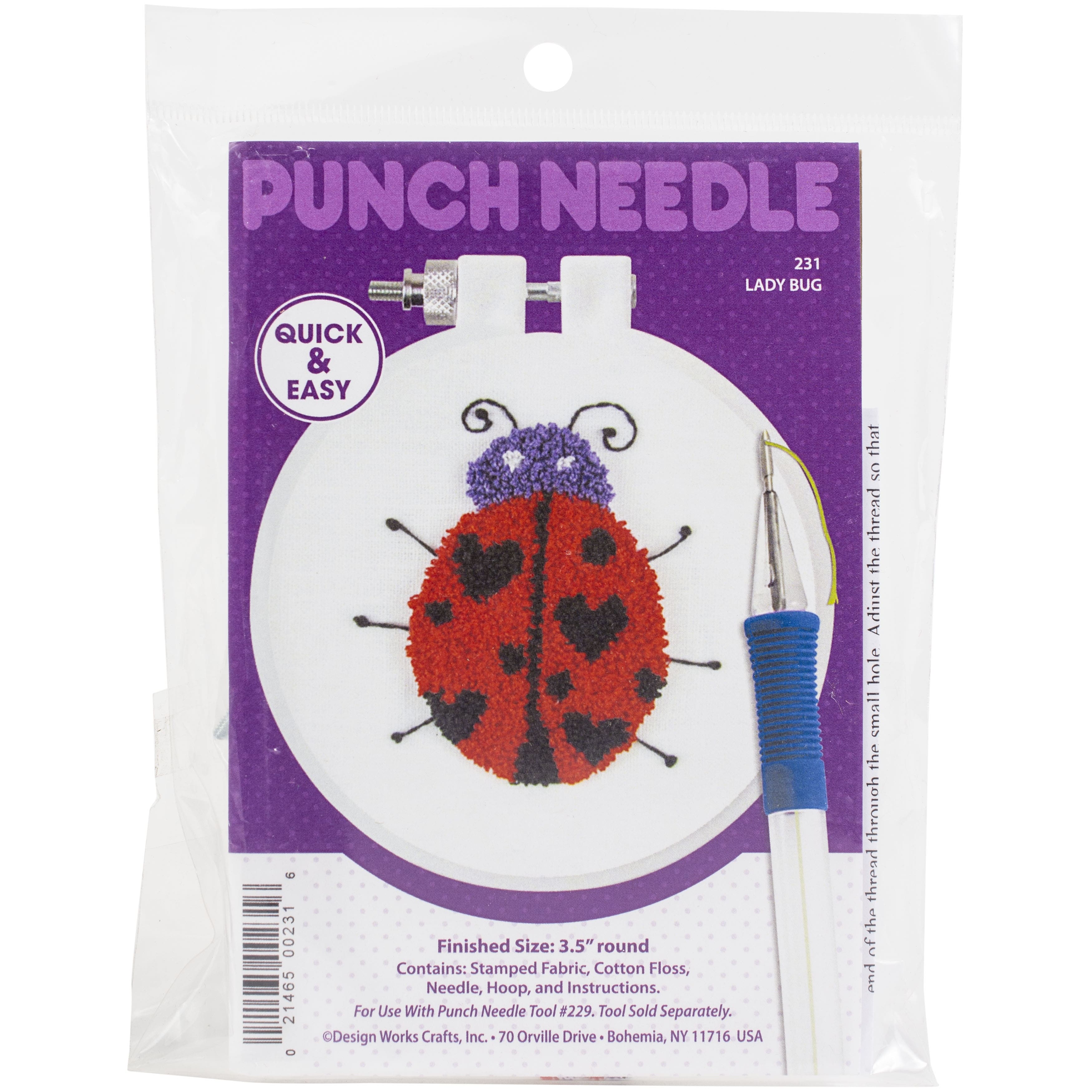 Design Works&#x2122; Lady Bug Punch Needle Kit