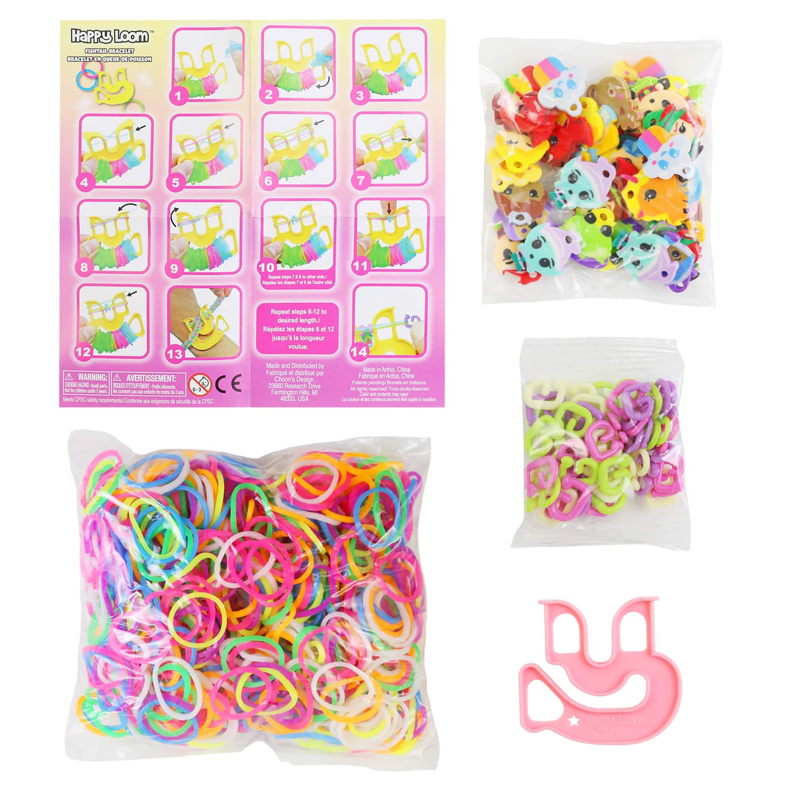 12 Pack: Rainbow Loom® Loomi-Pals™ Charm Bracelet Kit, Food Series 