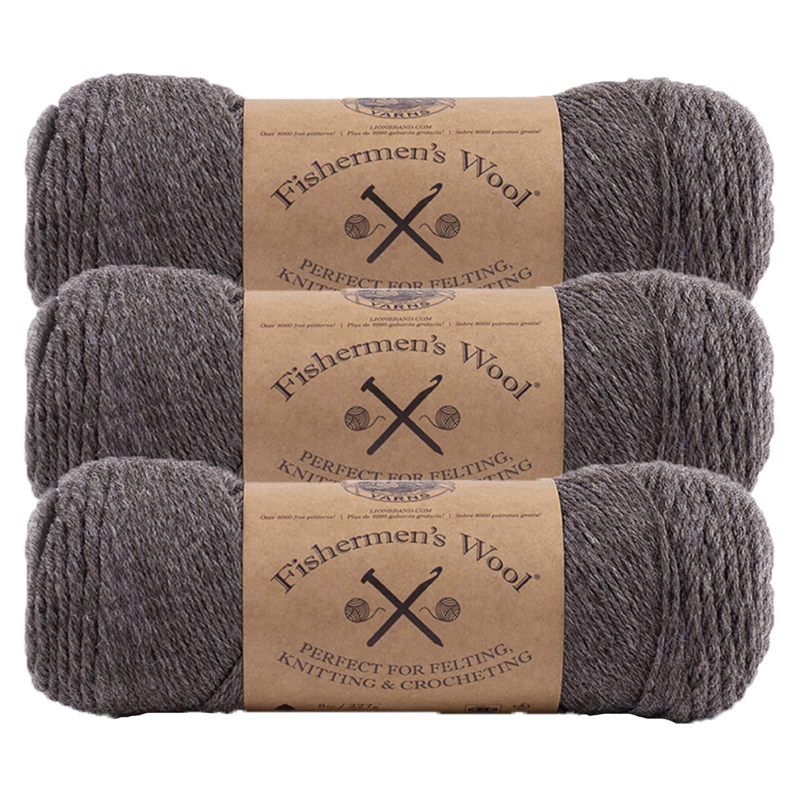 Lion Brand Fishermen's Wool Yarn (3 Pack) 150-202 Birch Tweed : :  Arts & Crafts