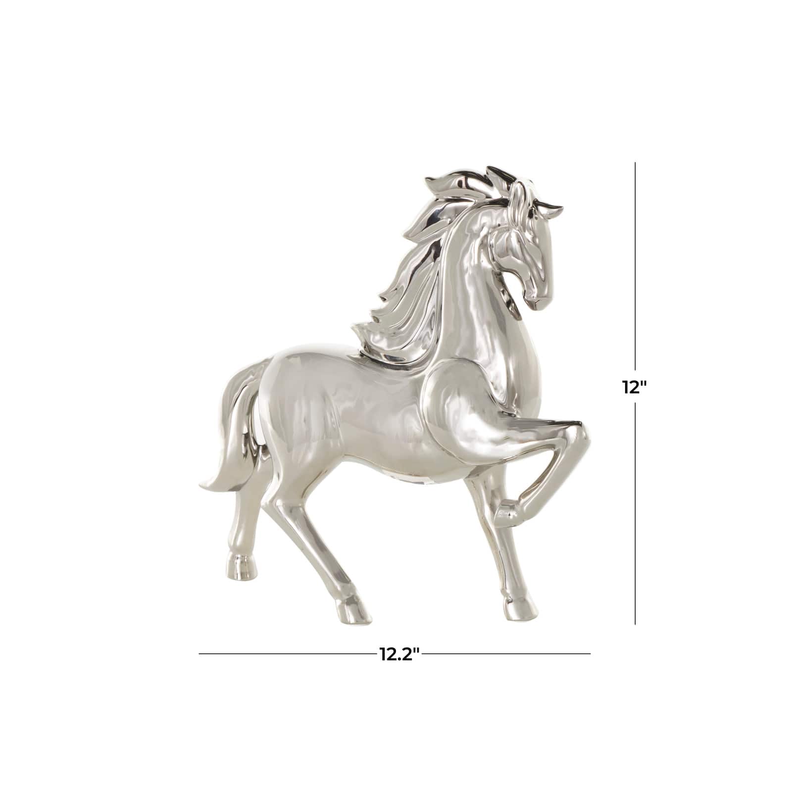 12&#x22; Ceramic Prancing Horse Sculpture