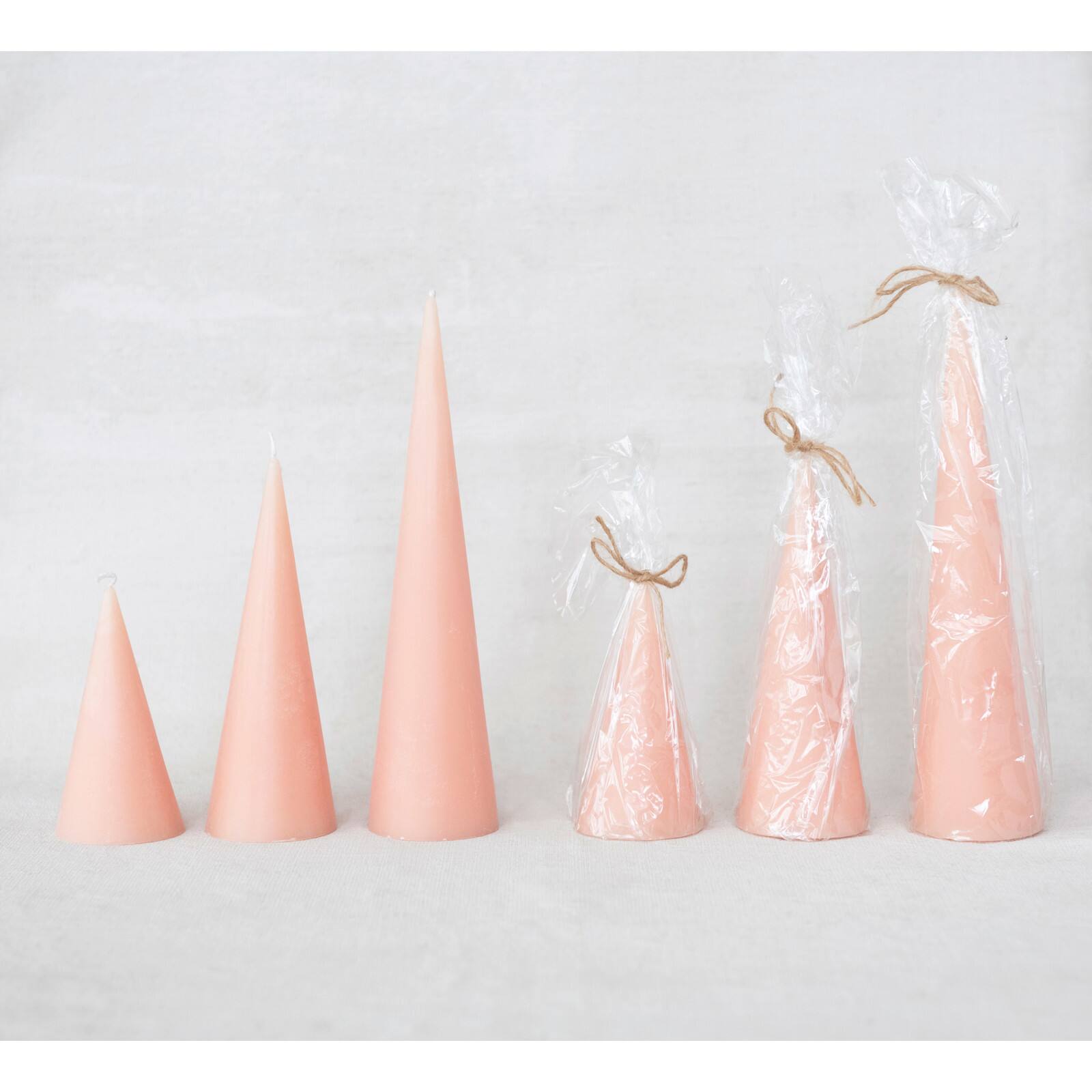 Hello Honey&#xAE; 7&#x22; Pink Unscented Tree Shaped Candle