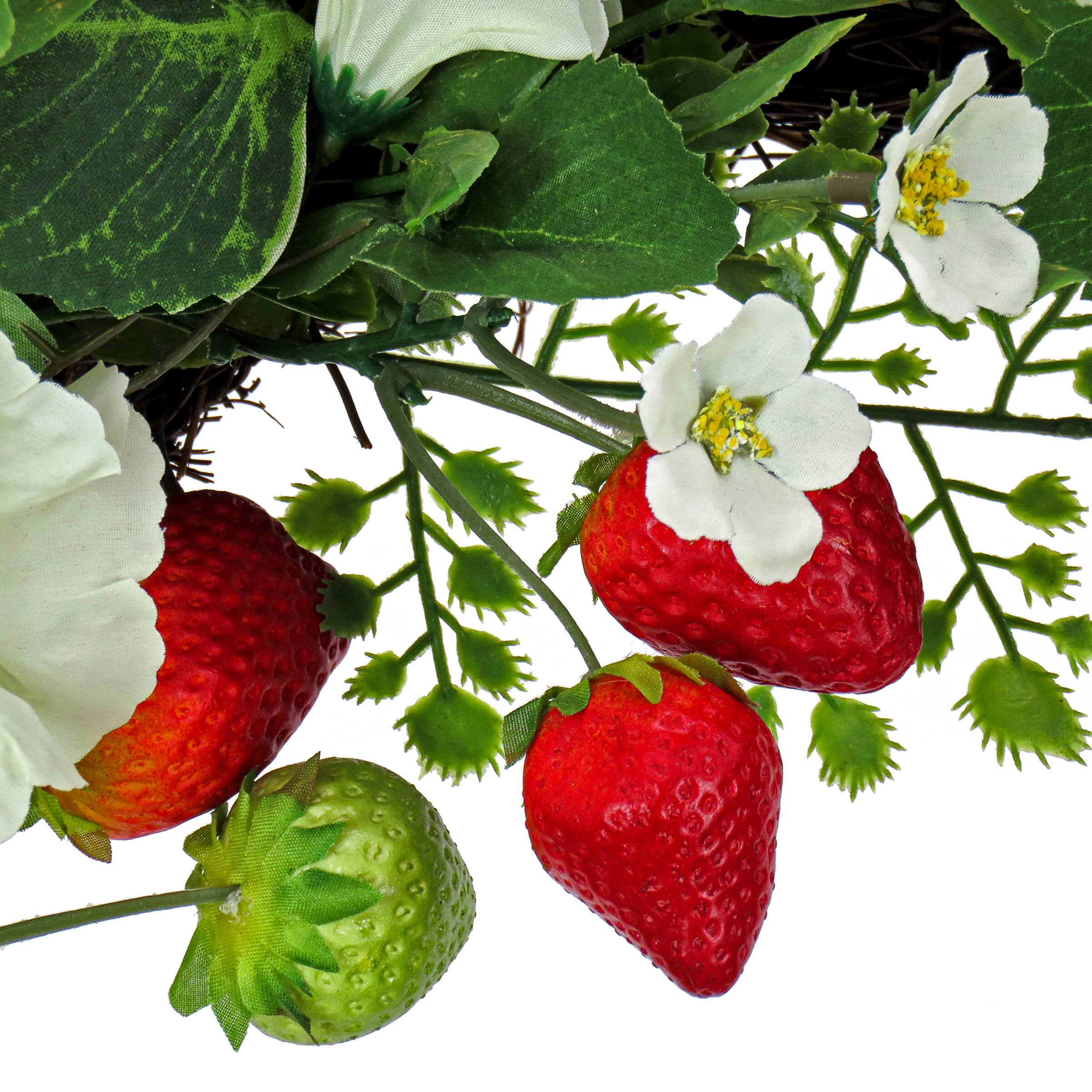 22'' Petunia and Strawberry Wreath