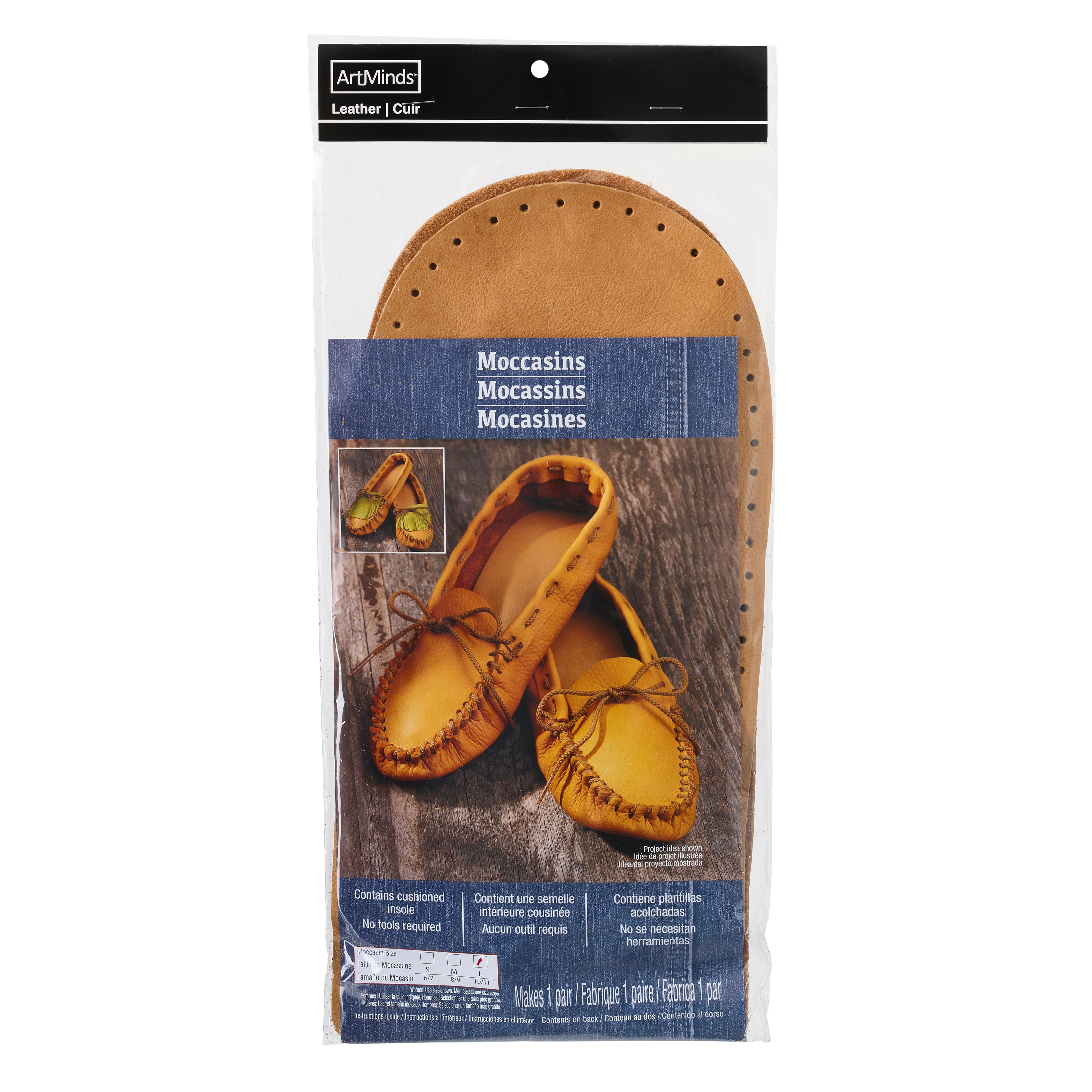 6 Pack: Leather Moccasin Craft Kit by ArtMinds&#x2122;