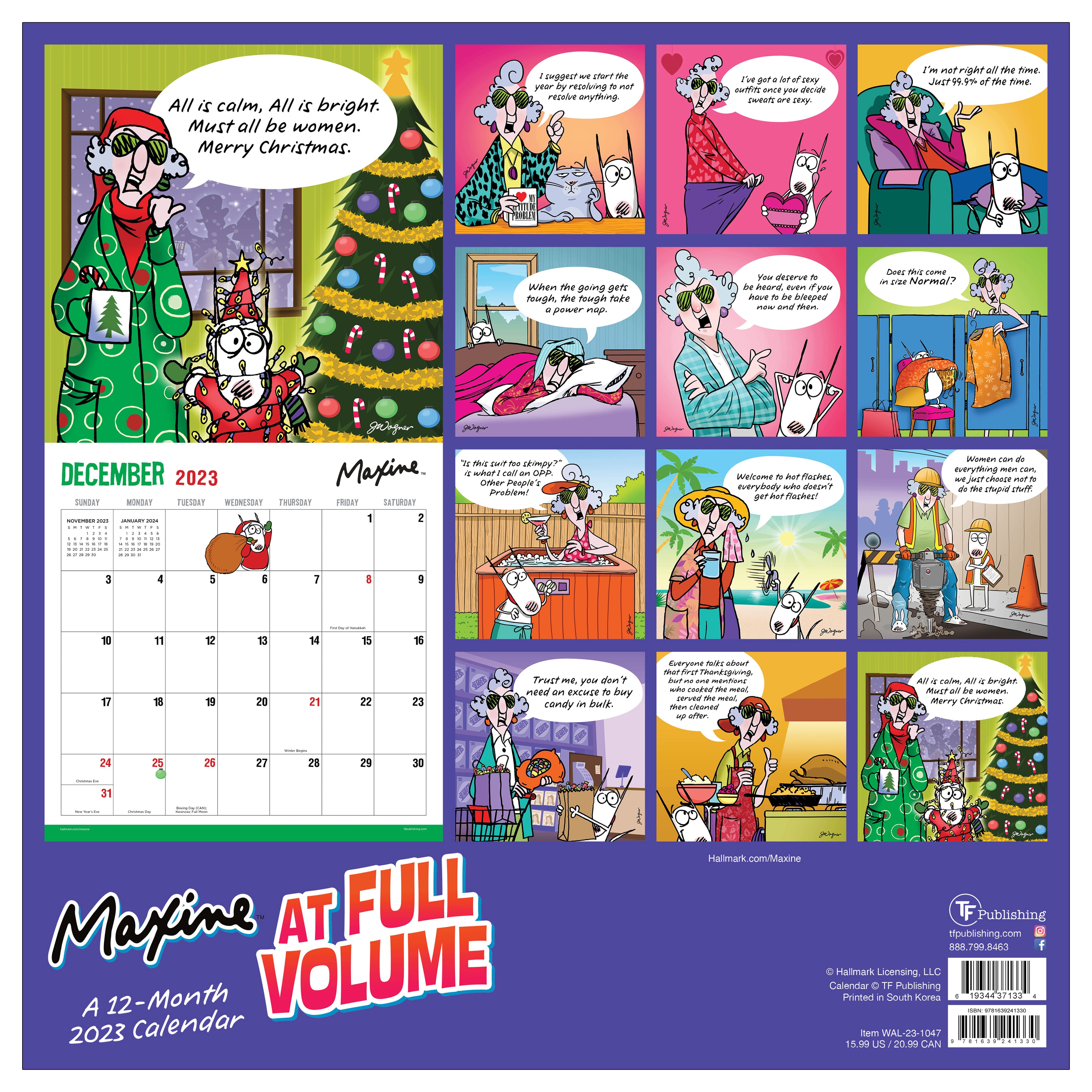 TF Publishing 2023 Maxine Mandates Wall Calendar