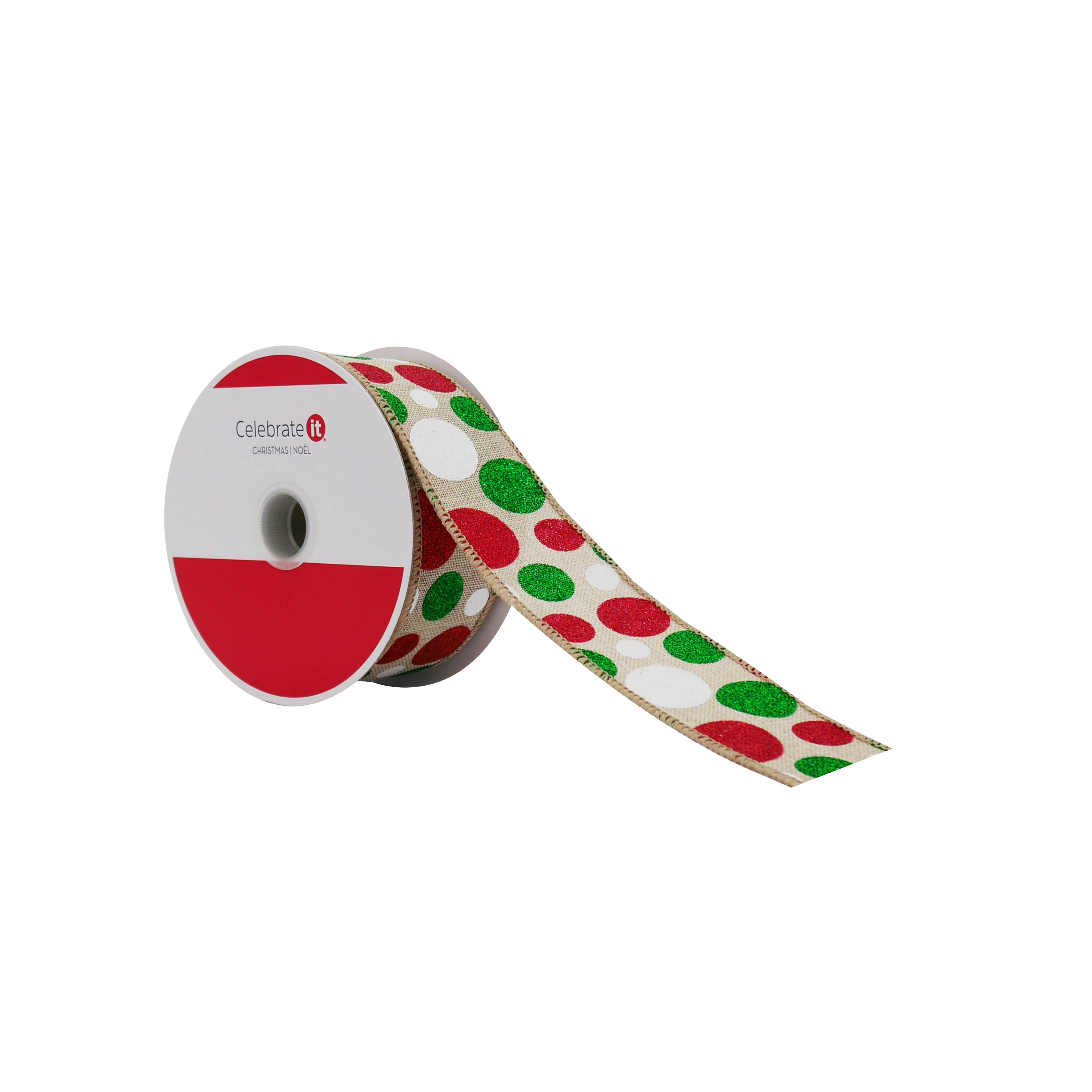 1.5&#x22; x 30ft. Whimsy Dots Wired Ribbon by Celebrate It&#xAE;