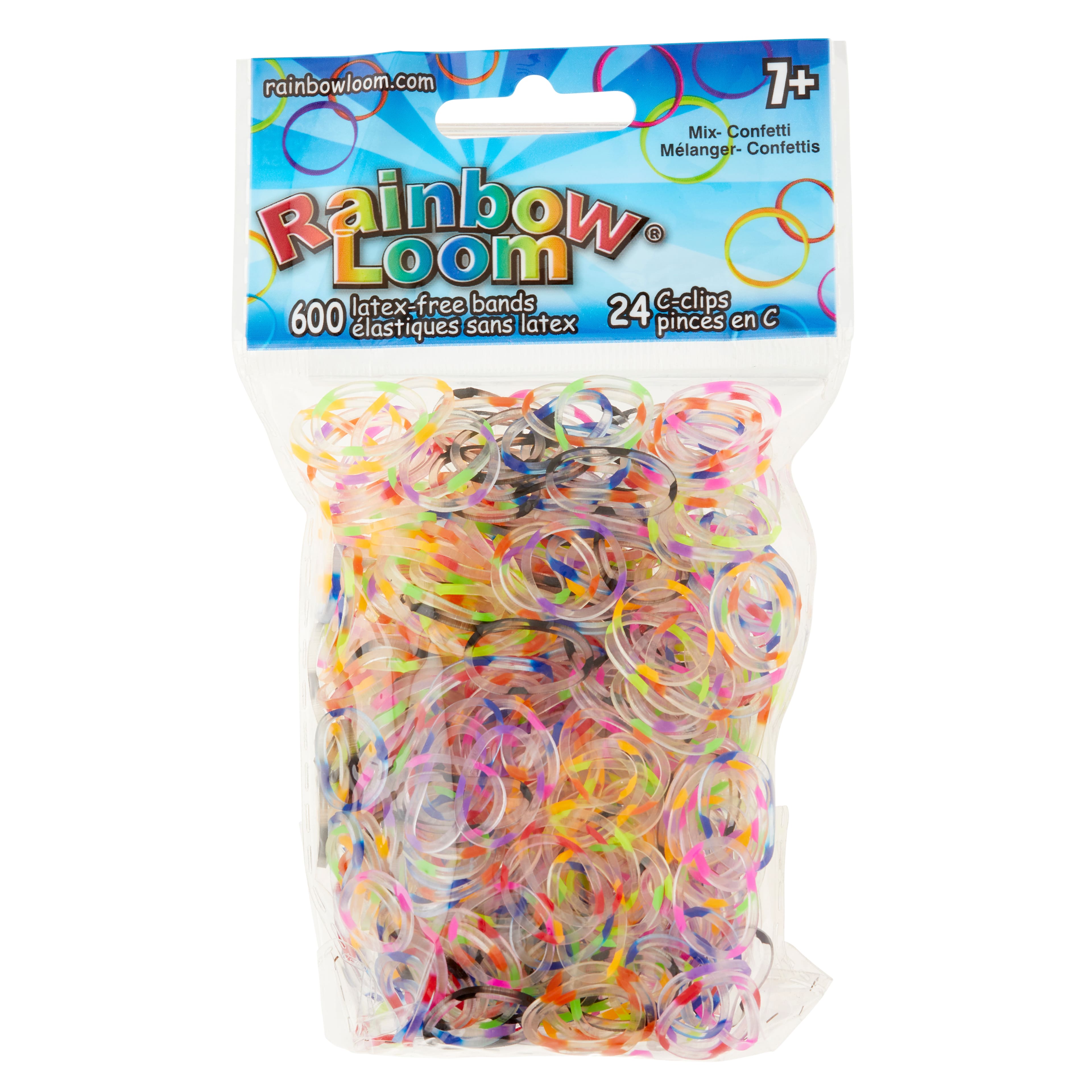 12 Pack: Rainbow Loom&#xAE; Confetti Mix Glow in the Dark Refill Bands