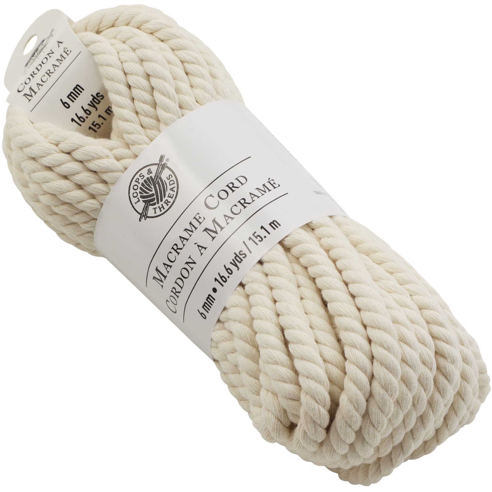 Loops & Threads Macrame Cotton Cord - 16.6 yd