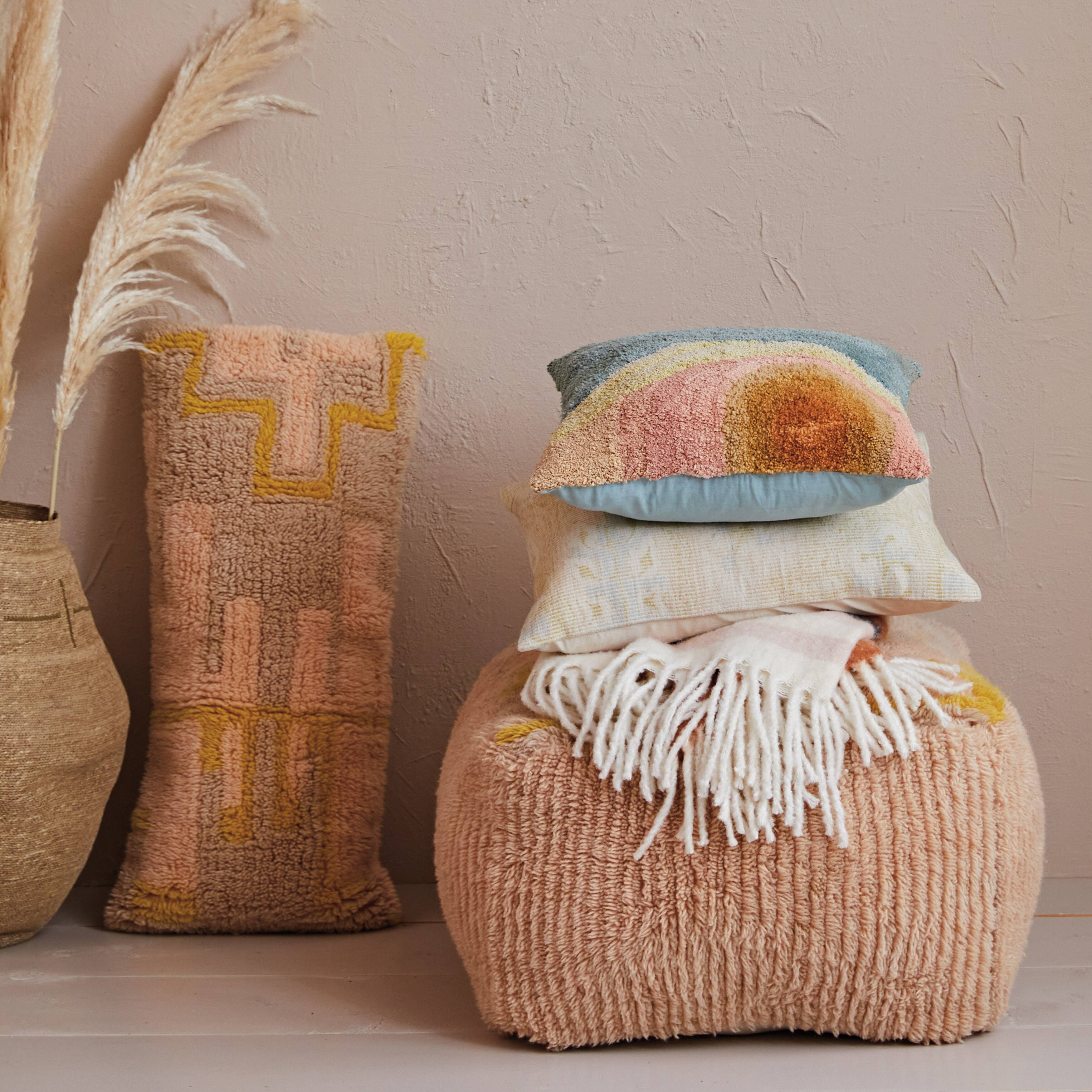 Hello Honey® 20" x 20" Multicolor Abstract Cotton Blend Tufted Pillow