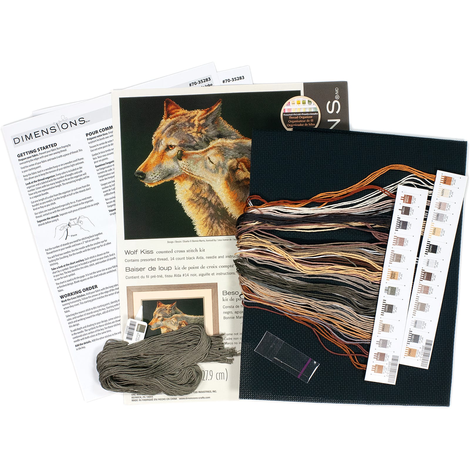 Dimensions&#xAE; Wolf Kiss Counted Cross Stitch Kit