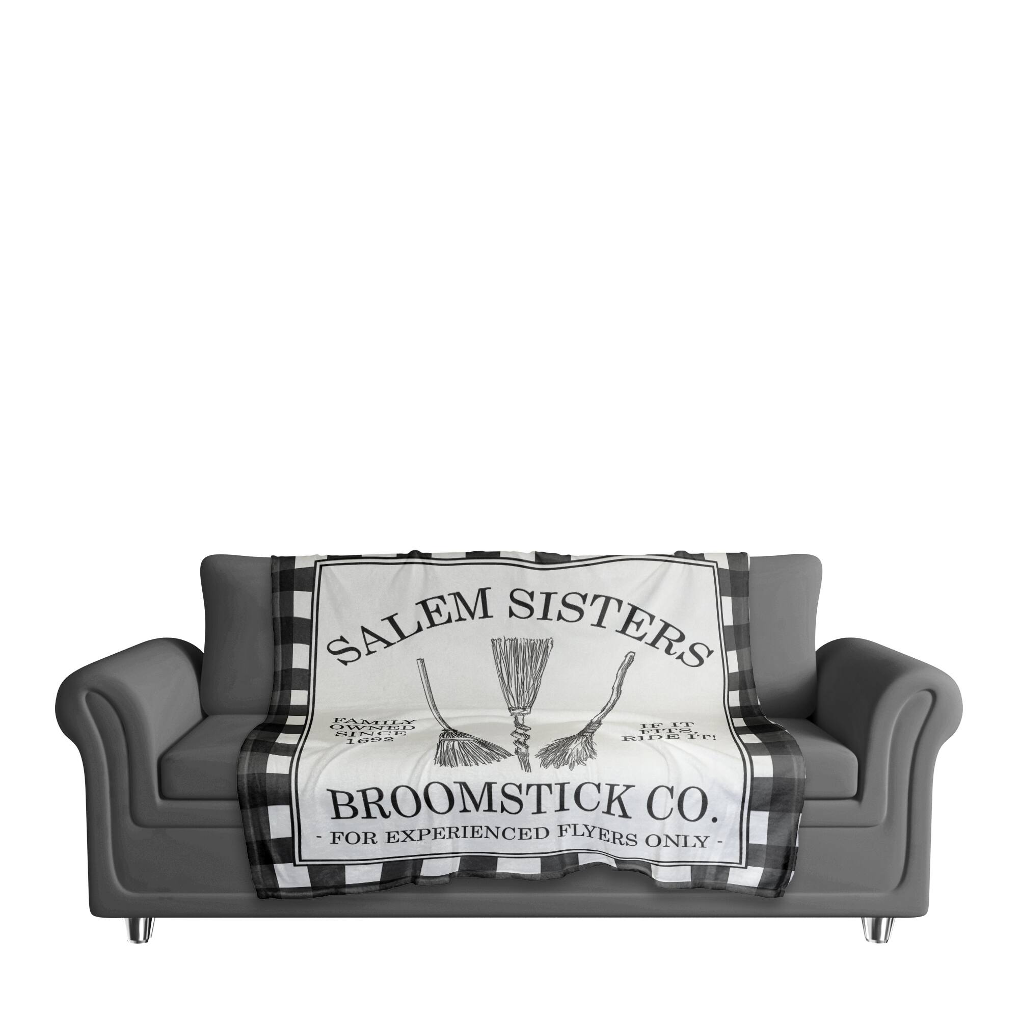 Salem Sisters Broomstick Co. Coral Fleece Blanket