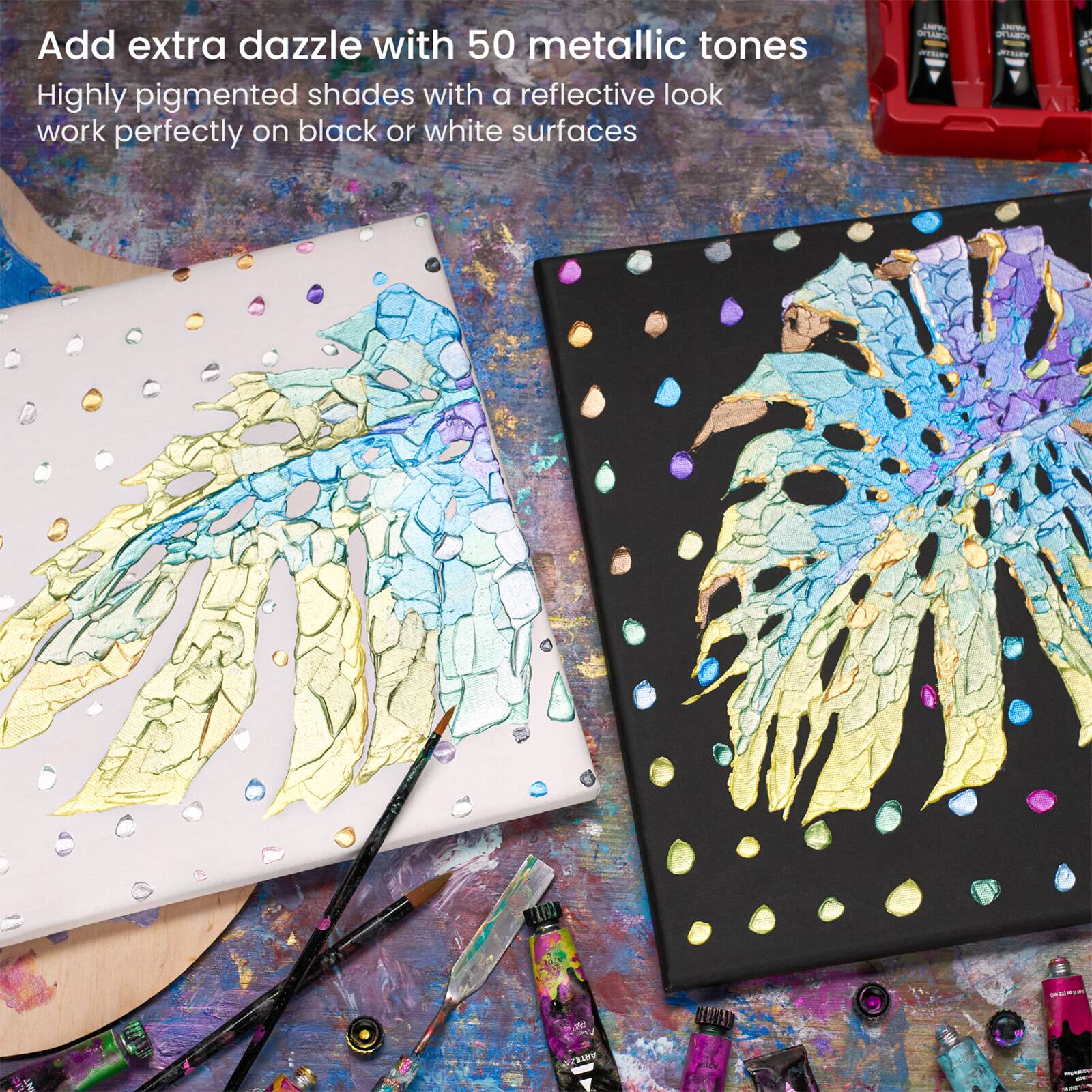 Arteza® Metallic Acrylic Paint Sampler Set