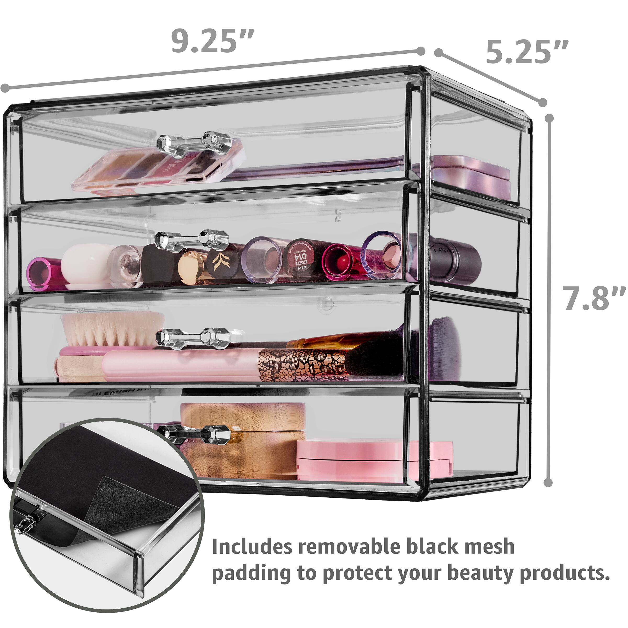 Sorbus 4-Drawer Makeup & Jewelry Storage Case