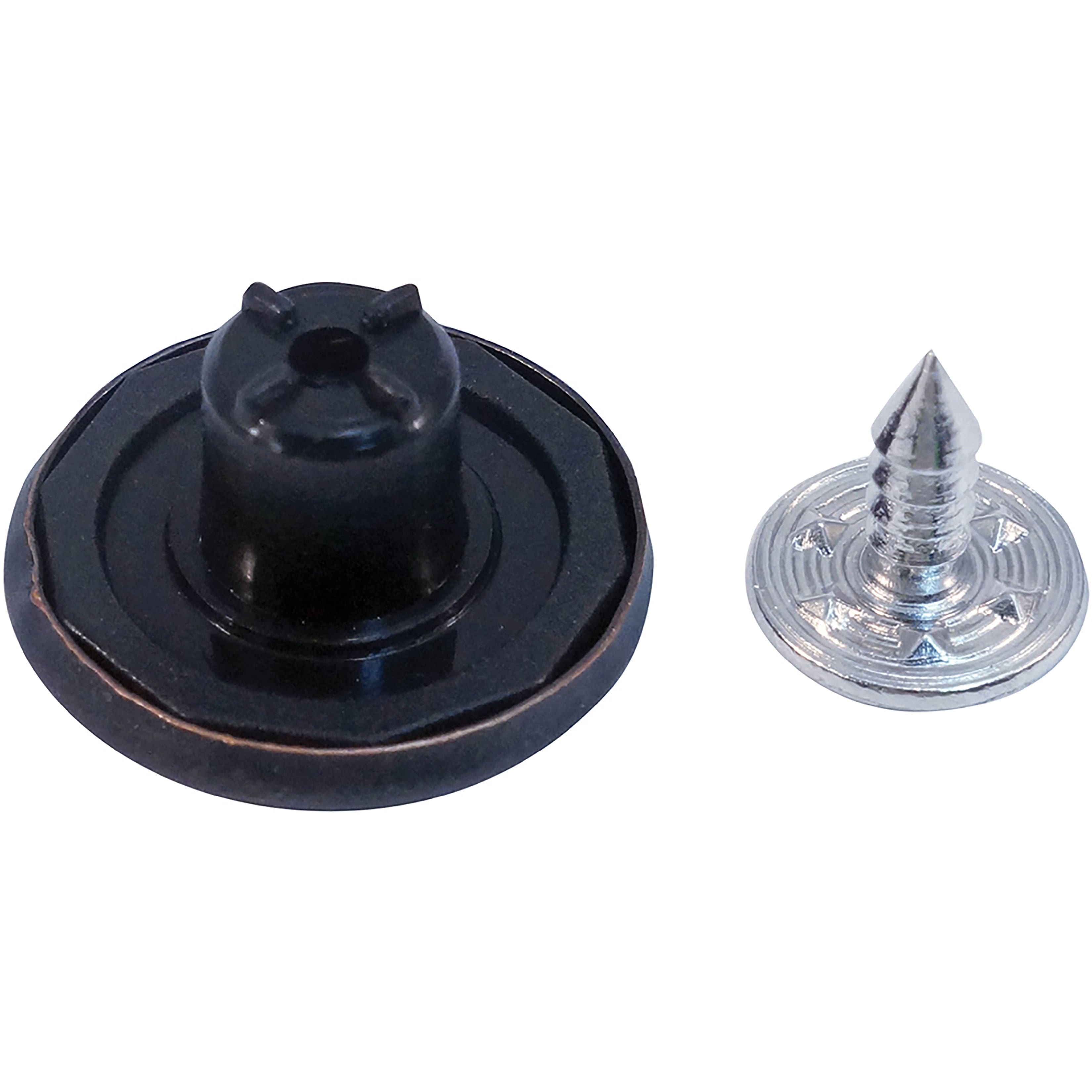 SINGER® No Sew Jean Buttons Kit with Tool, 8 Sets