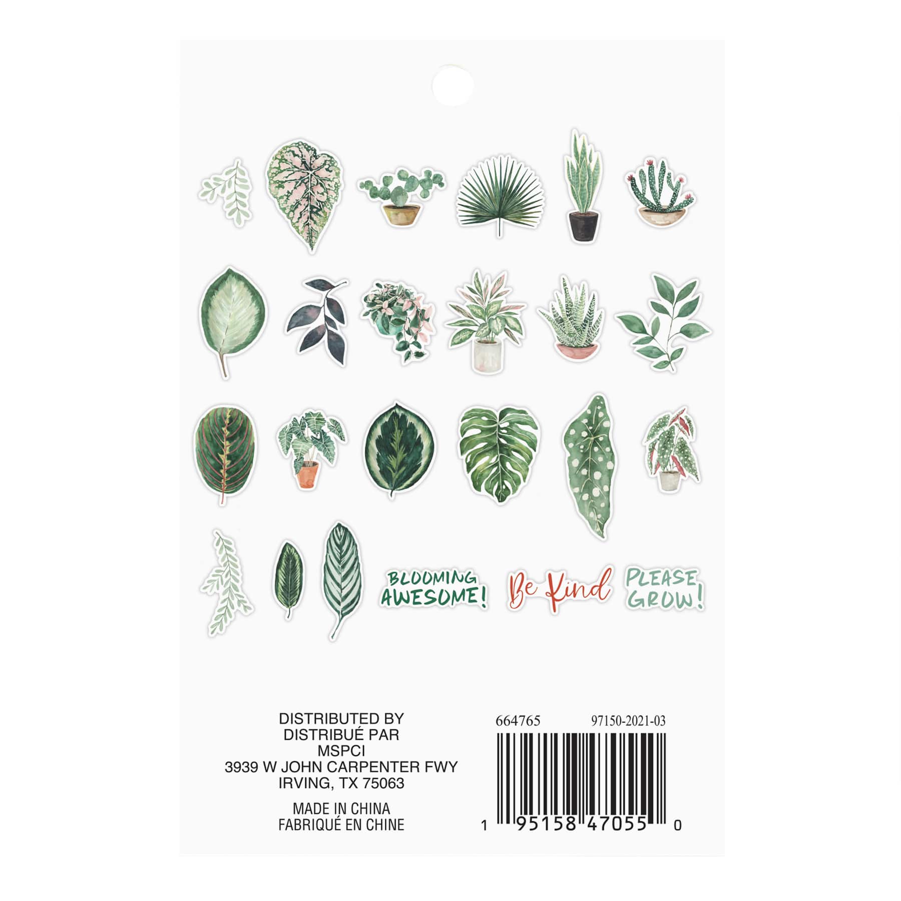 Recollections Green Plants Die Cut Stickers - each