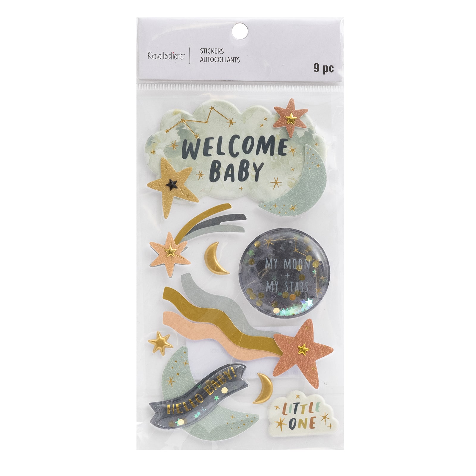 moon stars welcome baby stickers by recollections michaels