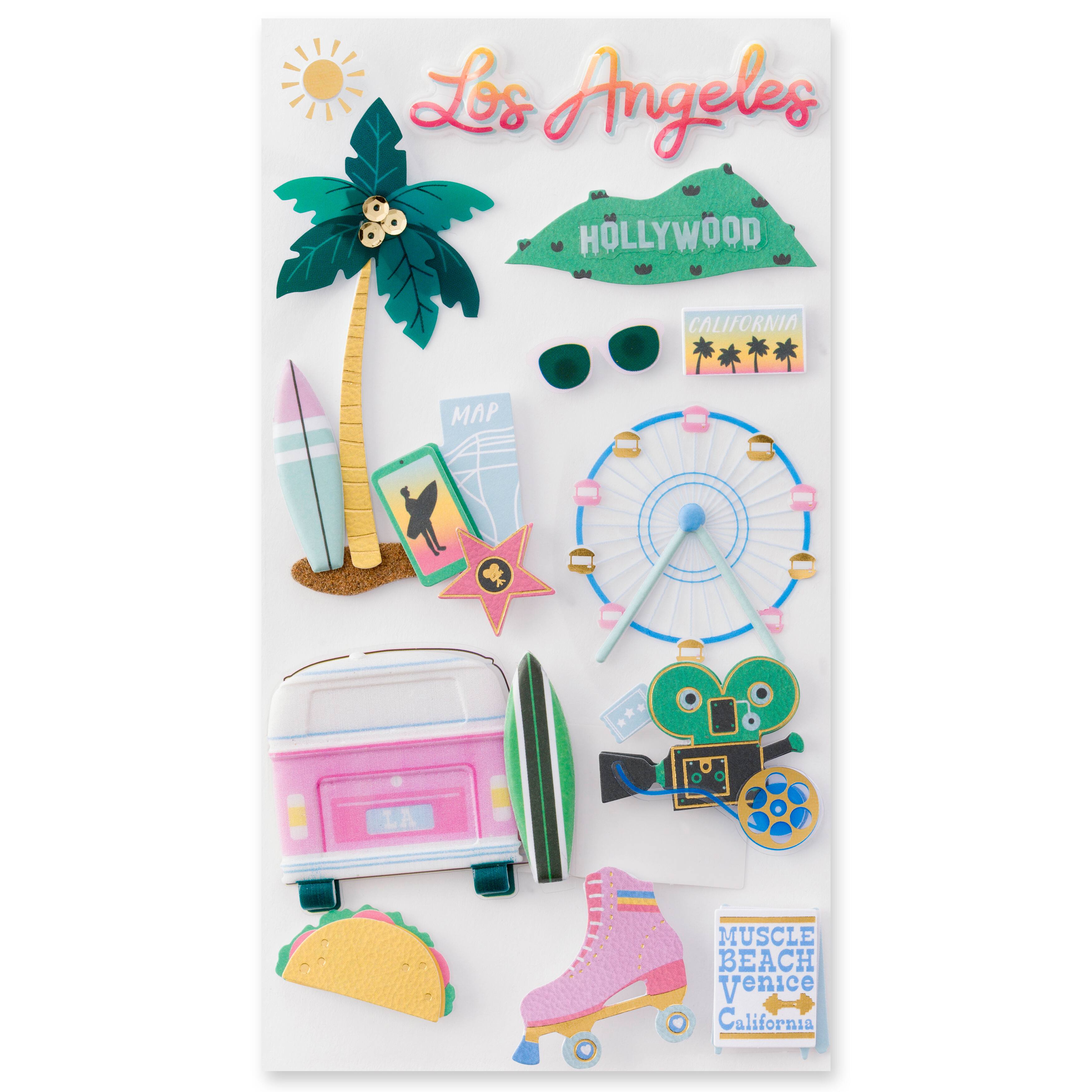 12 Pack: Los Angeles Stickers by Recollections&#x2122;