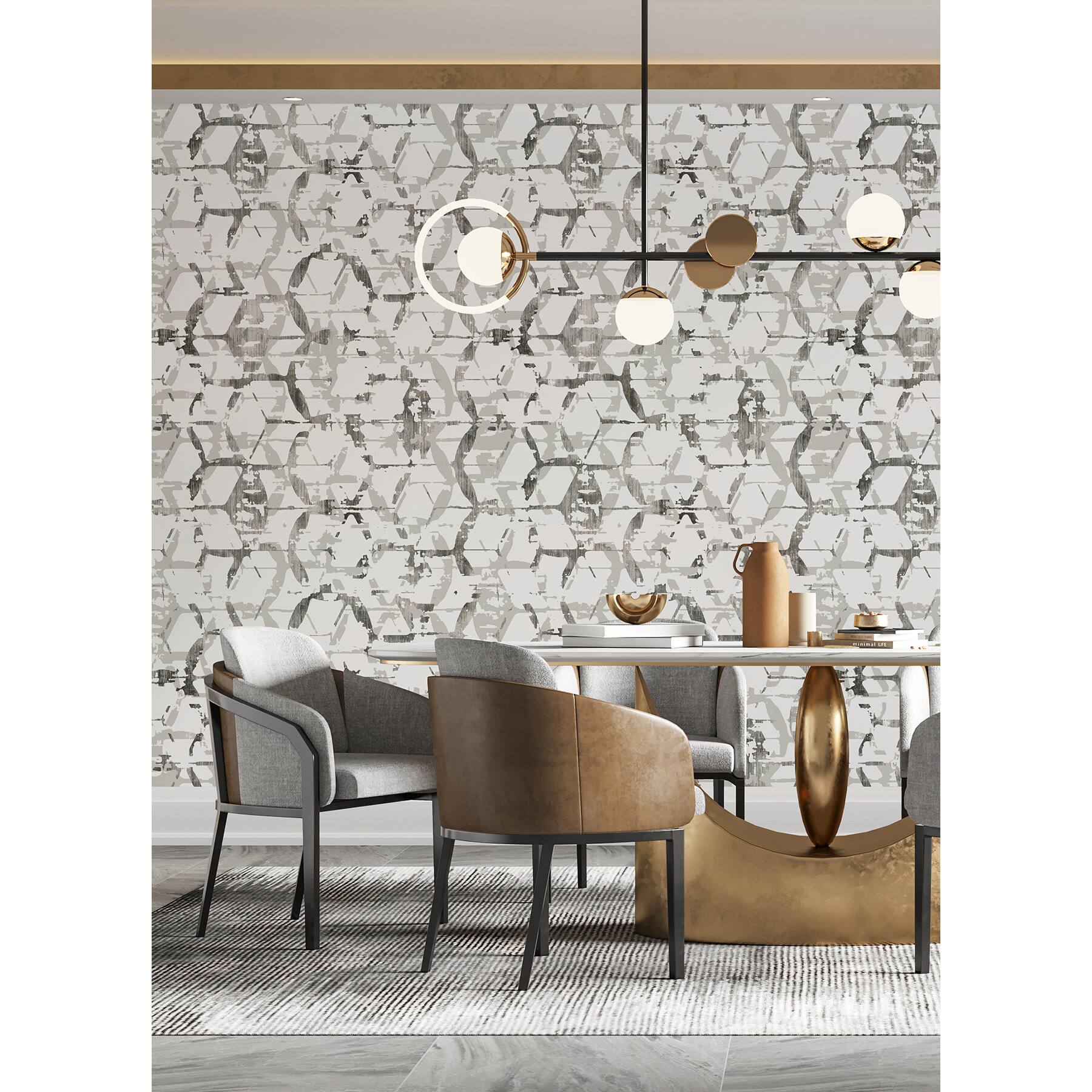Katie Hunt Dove Gray Hex-A-Gone Wall Mural