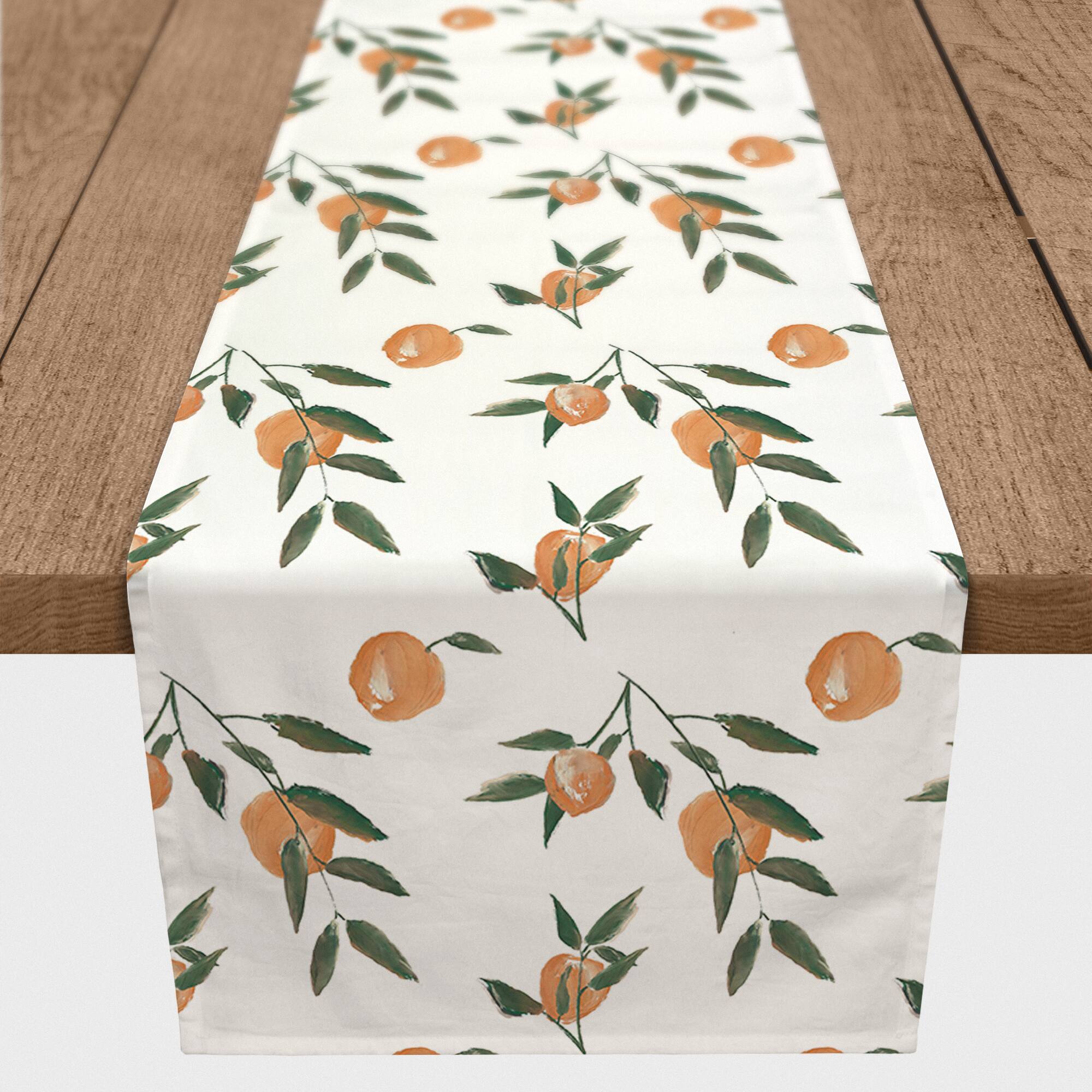 Peachy Pattern 16" x 72" Cotton Twill Runner