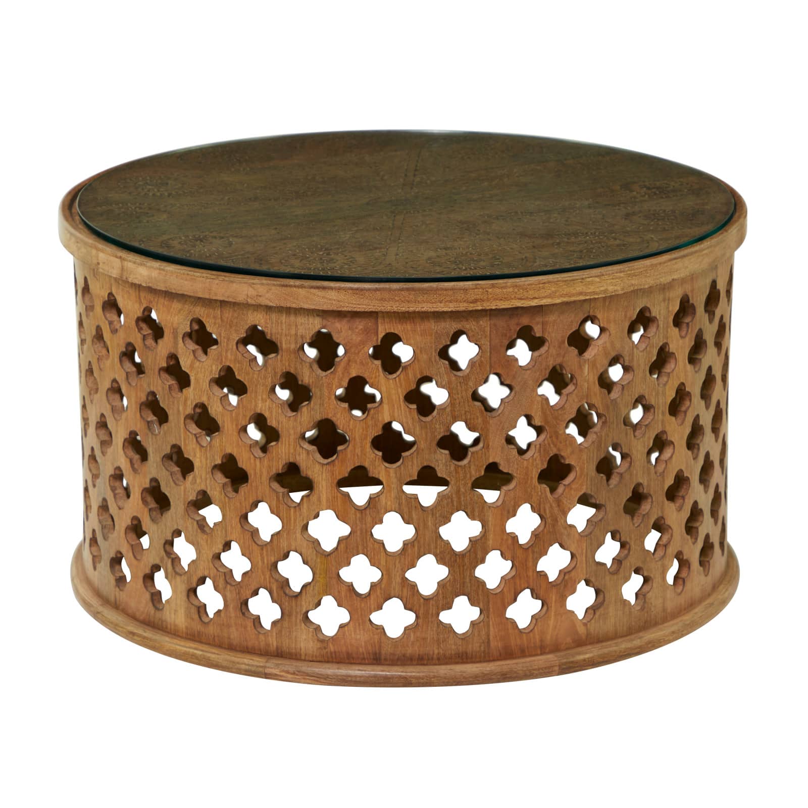 Brown Wood Rustic Coffee Table 18 x 32 x 32 By Ivory And Iris