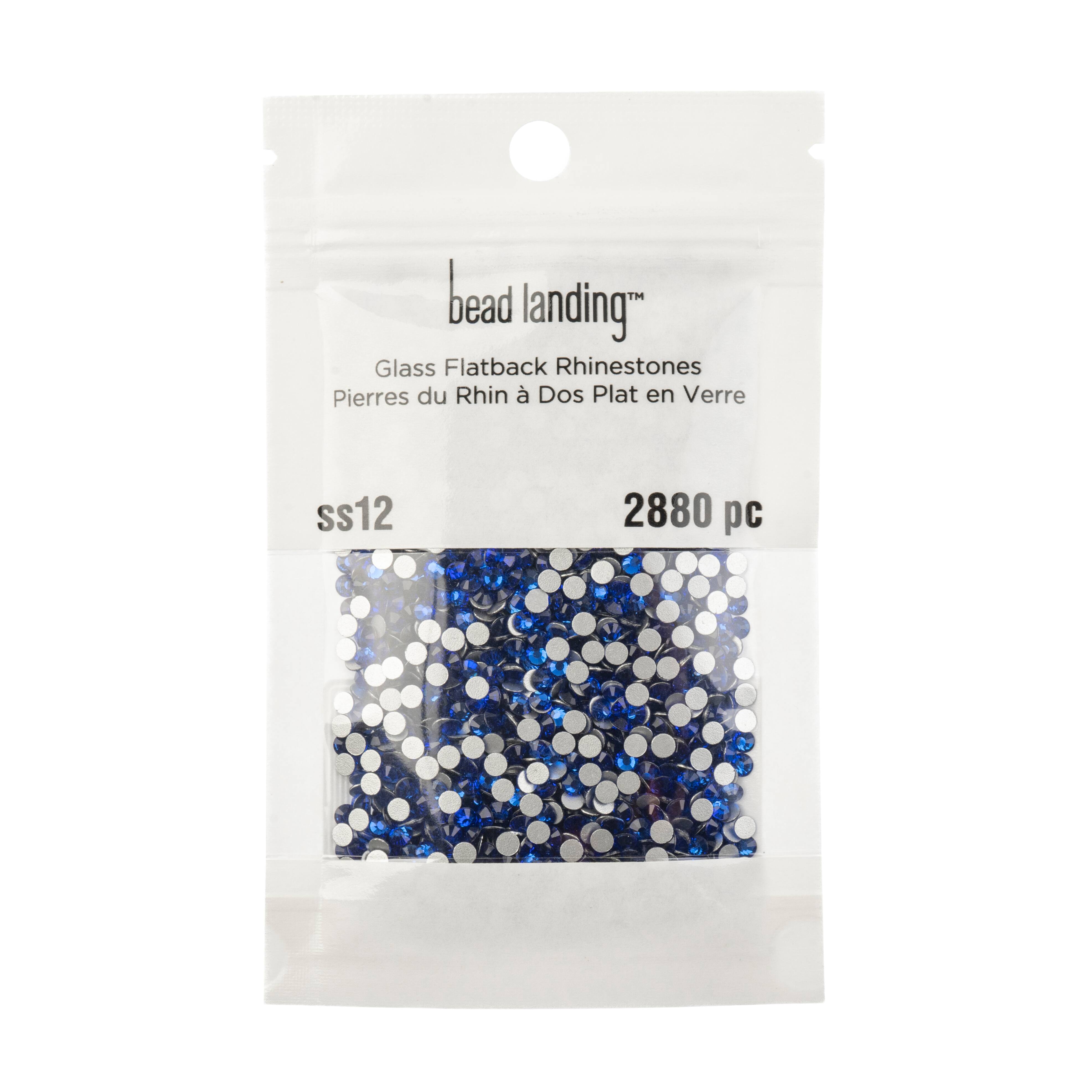 12 Pack: SS12 Glass Flatback Rhinestones by Bead Landing™