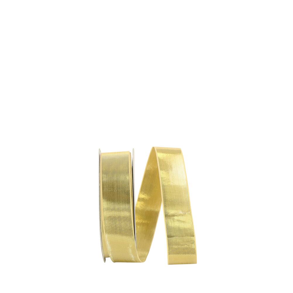 JAM Paper 1" x 25yd. Gold Woven Lame 2 Wired Ribbon