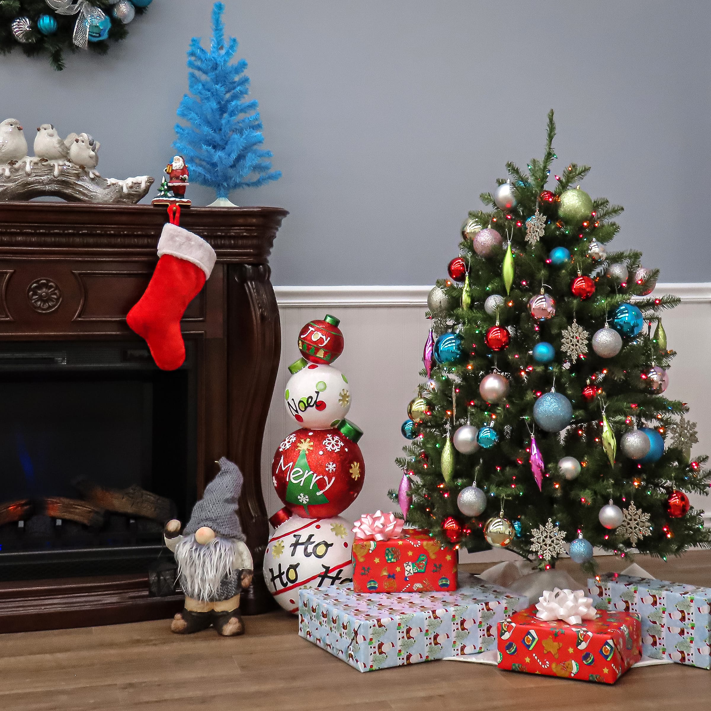 4.5 ft. Pre-Lit Dunhill&#xAE; Fir Full Artificial Christmas Tree, Multicolor Lights