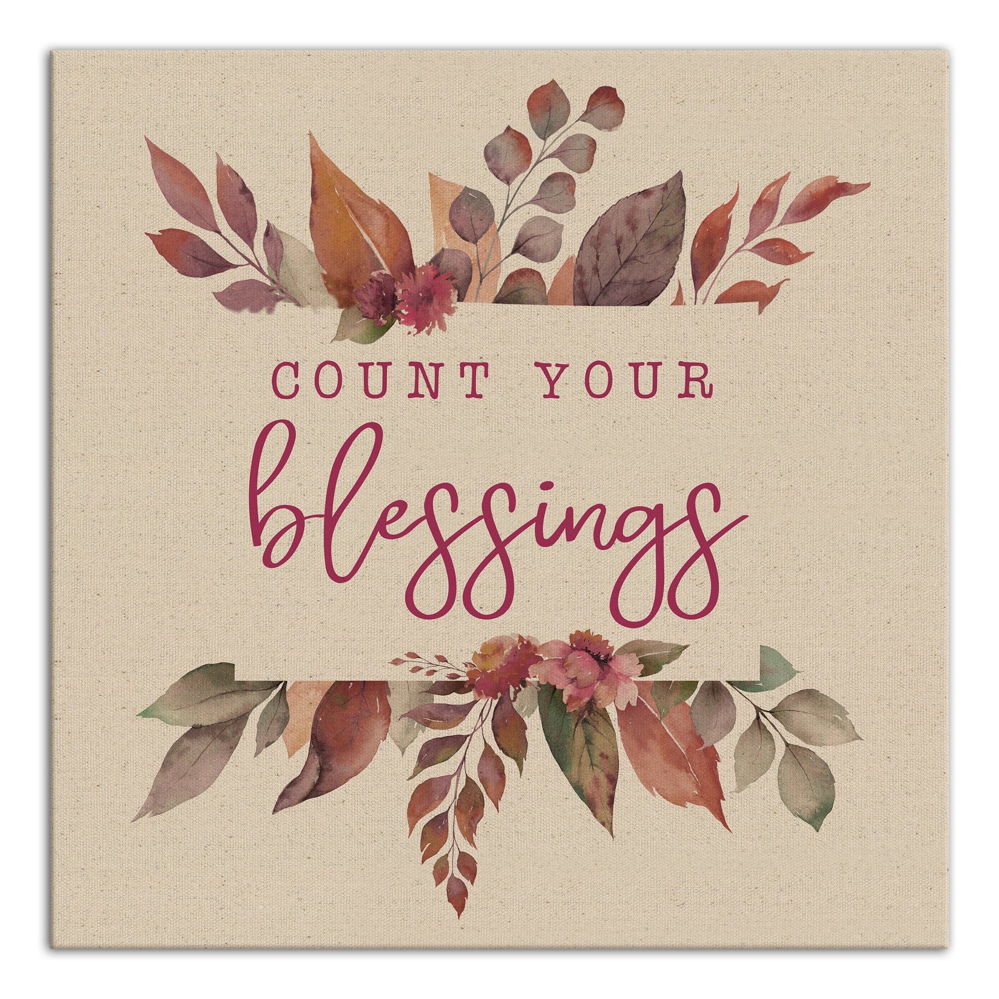 Count Your Blessings Canvas Wall Art