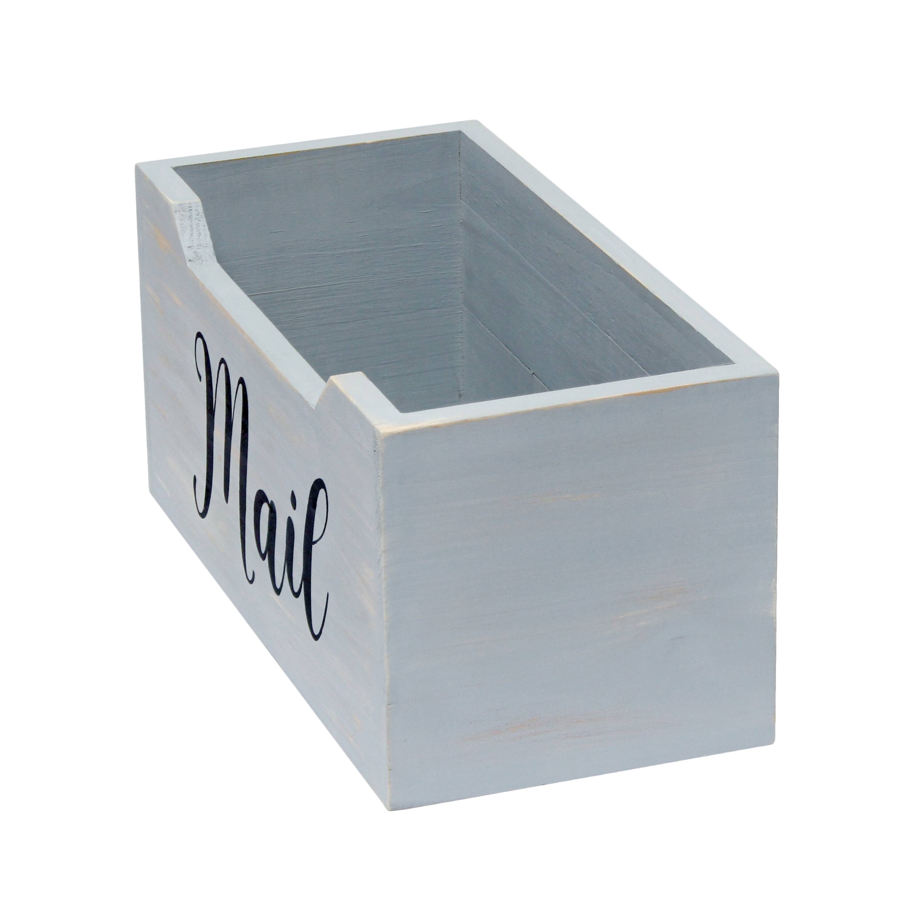 Elegant Designs Decorative Script Word Mail Organizer Box