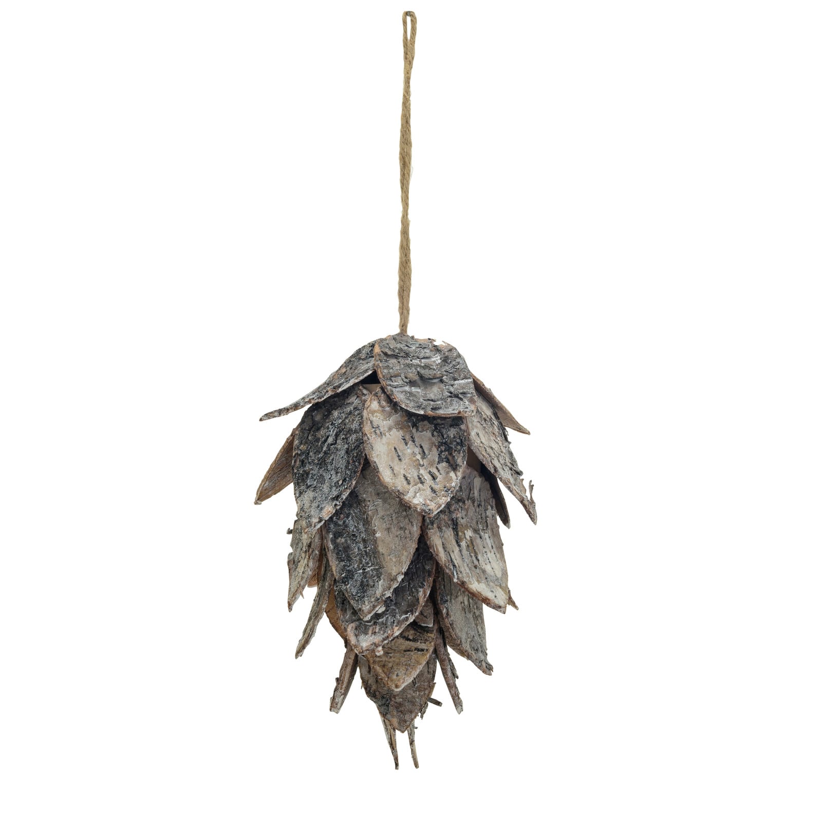 Hello Honey&#xAE; 7.75&#x22; Natural Birch Bark Pinecone Ornament