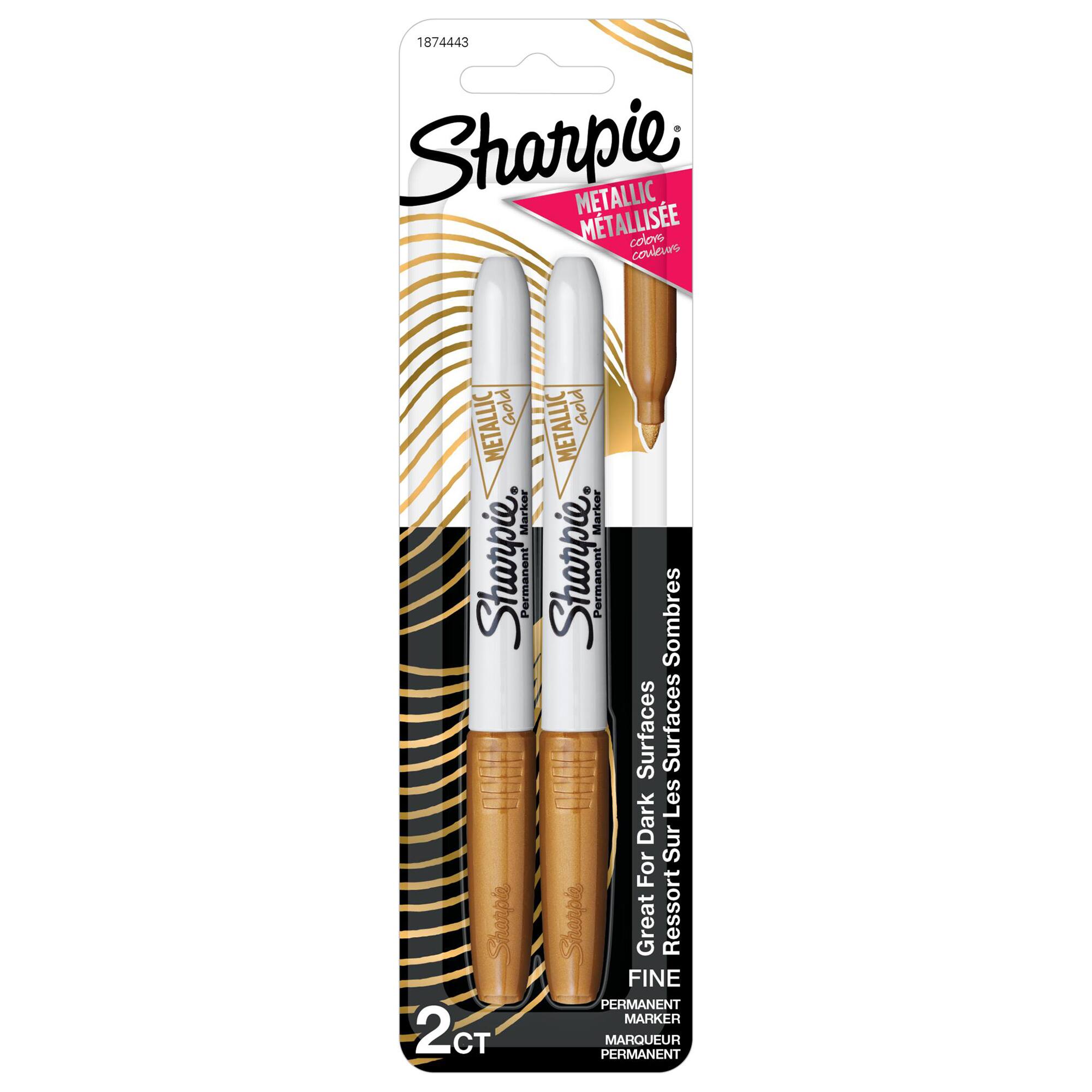 12 Packs: 2 ct. (24 total) Sharpie® Fine Gold Metallic Markers