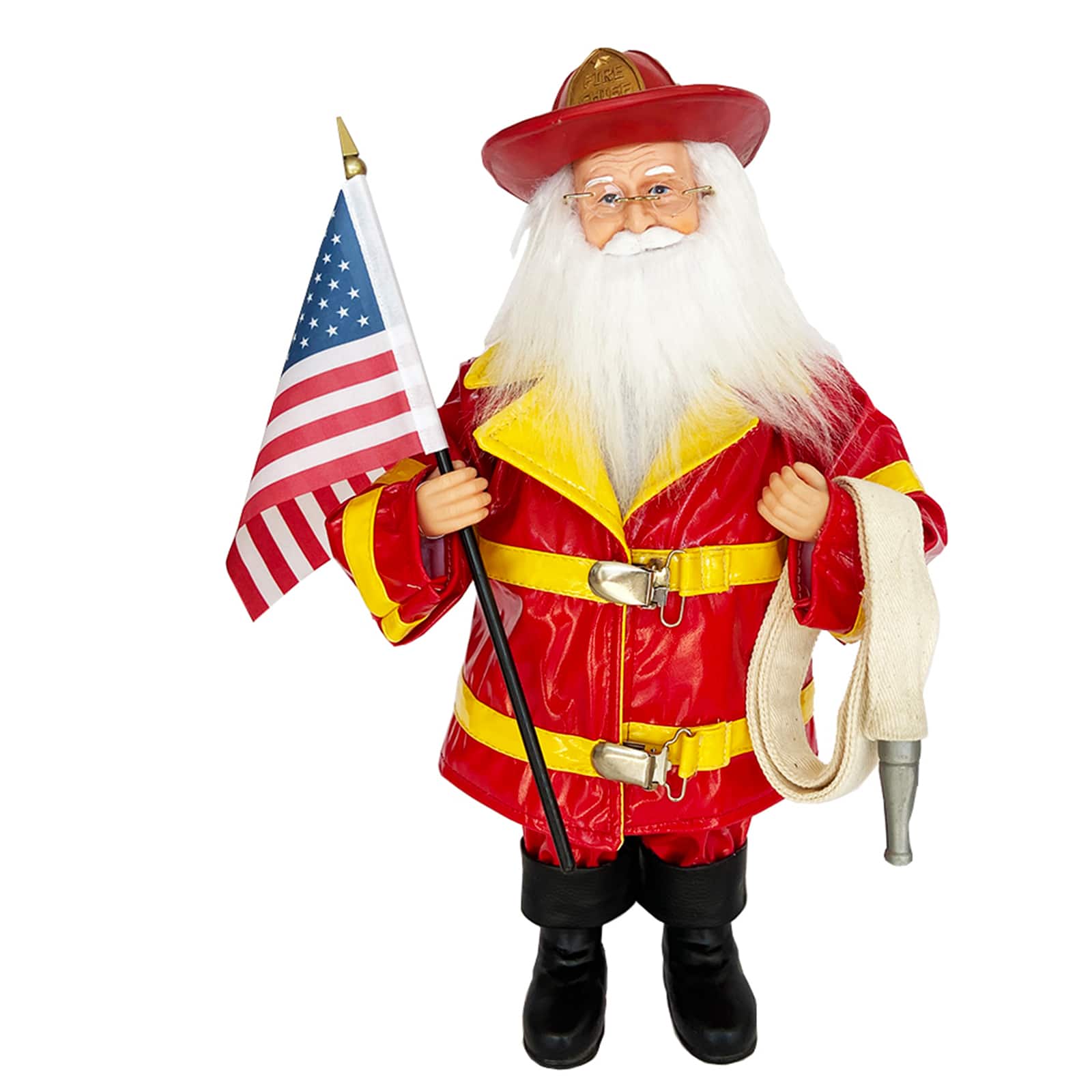 Santa&#x27;s Workshop 15.5&#x22; Fireman Claus