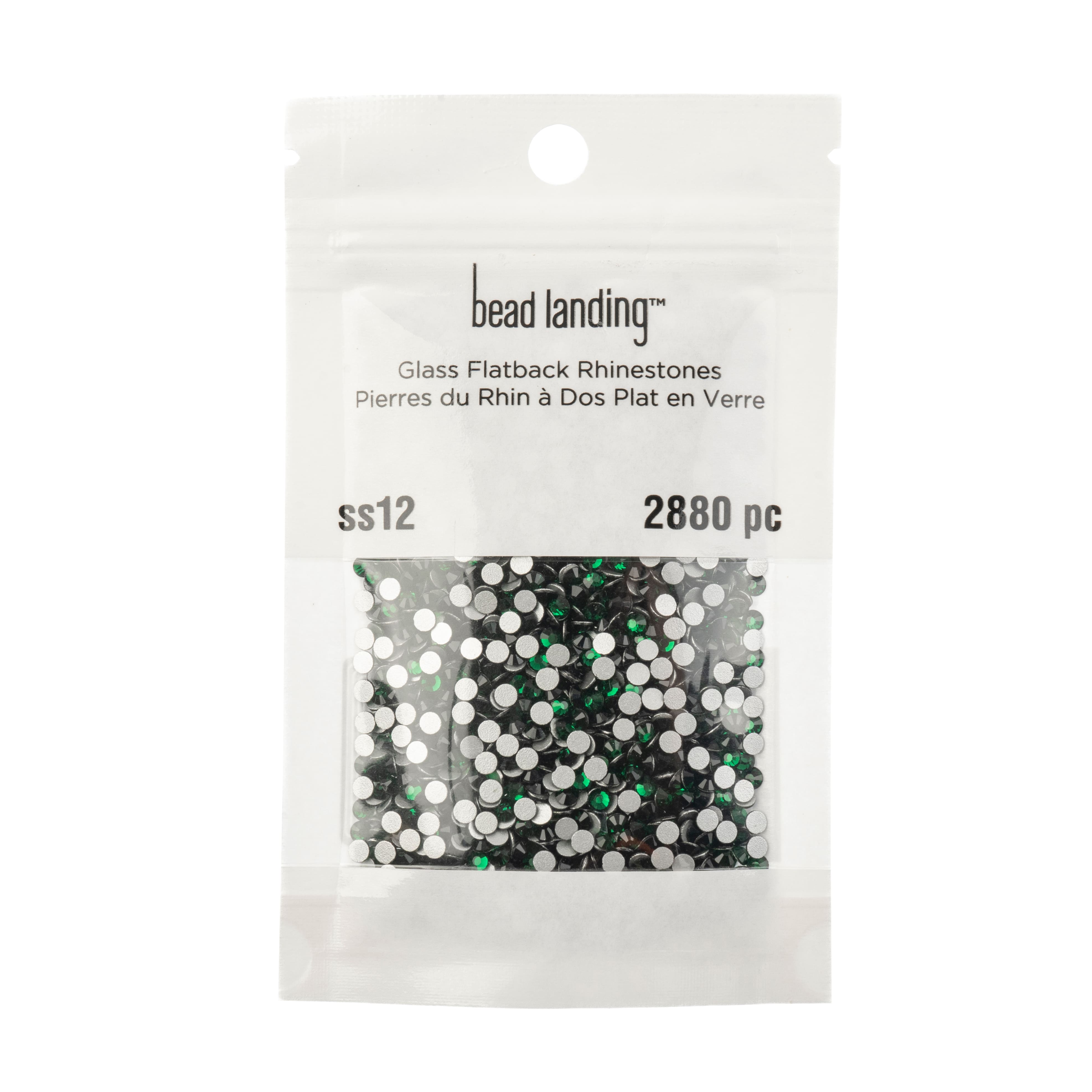 12 Pack: SS12 Glass Flatback Rhinestones by Bead Landing™