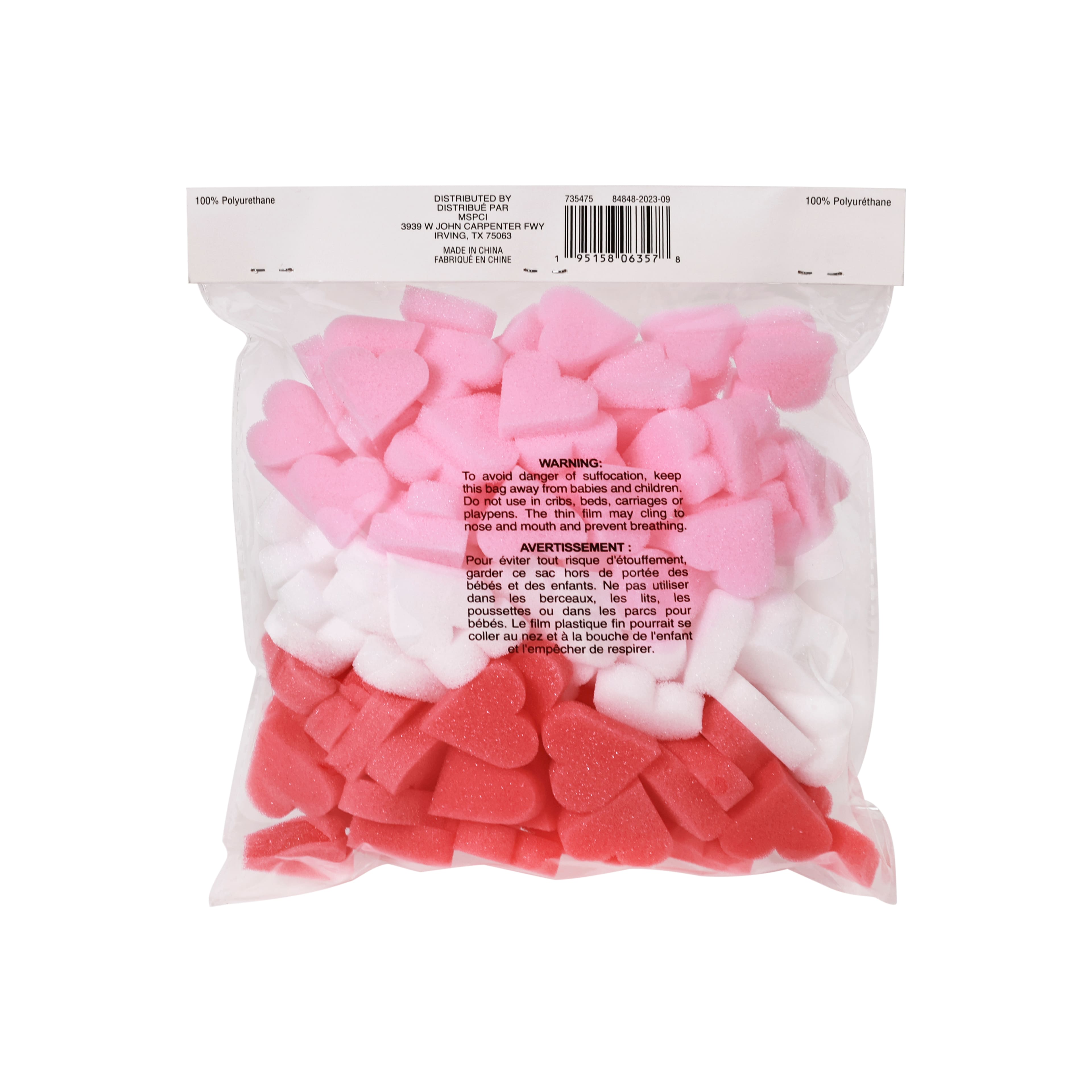 SALE NEW w/o Packaging Lot of 2 Pink Foam Hearts for Crafts/DIY, 2