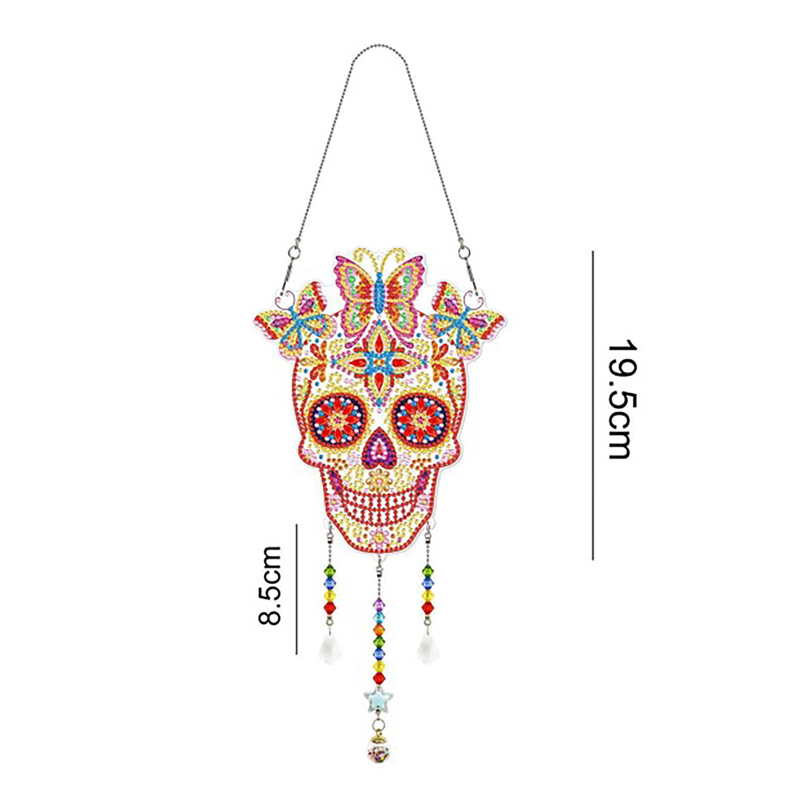 Sparkly Selections Skull and Butterflies Wall Hanger Diamond Painting