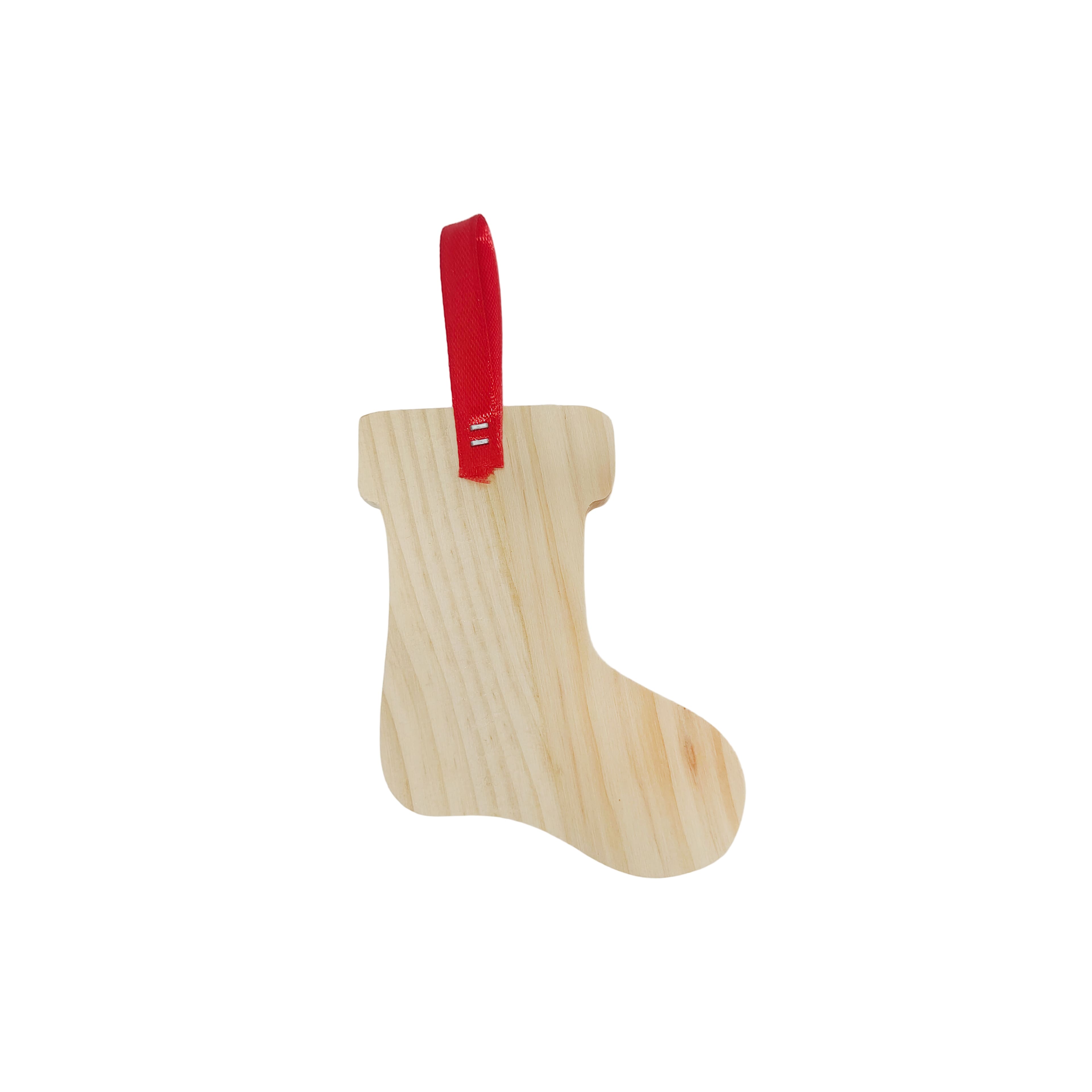 5&#x22; Stocking DIY Pinewood Ornament by Make Market&#xAE;