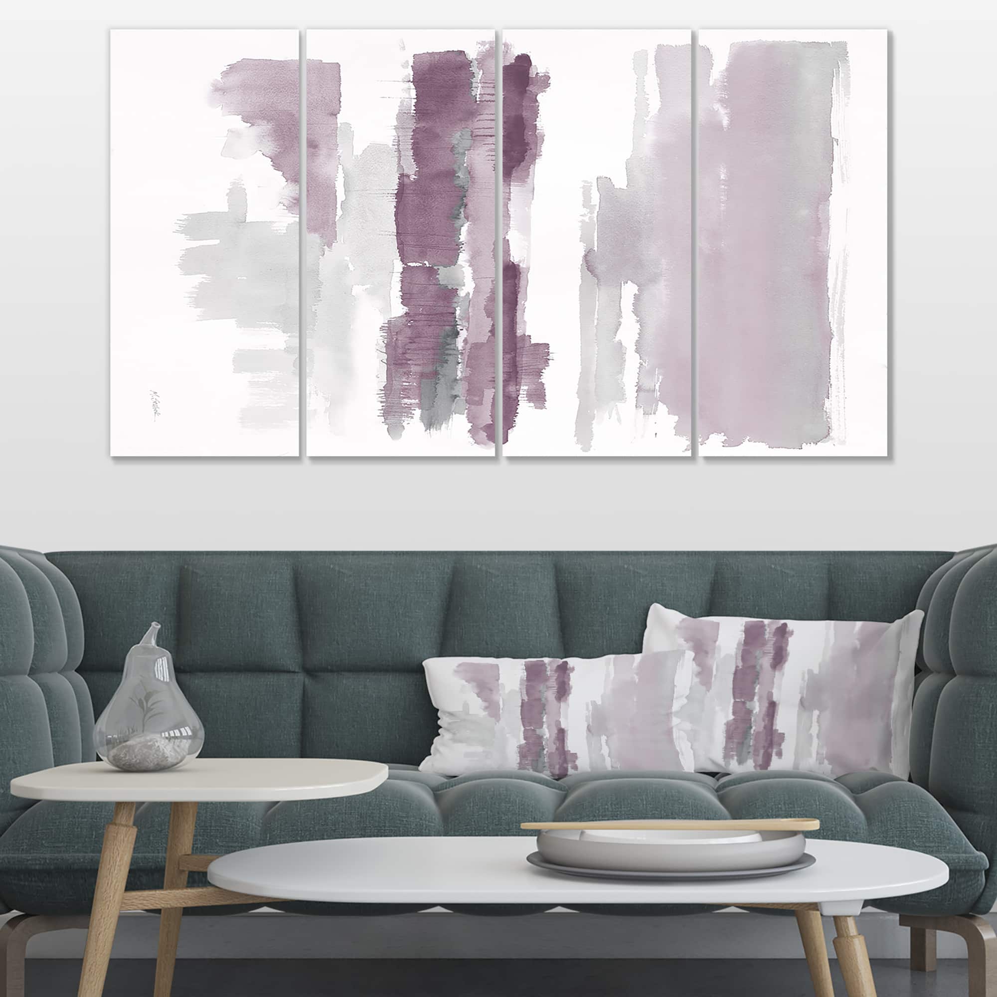 Designart - Purple Amethyst Wetlands - Traditional Premium Canvas Wall Art